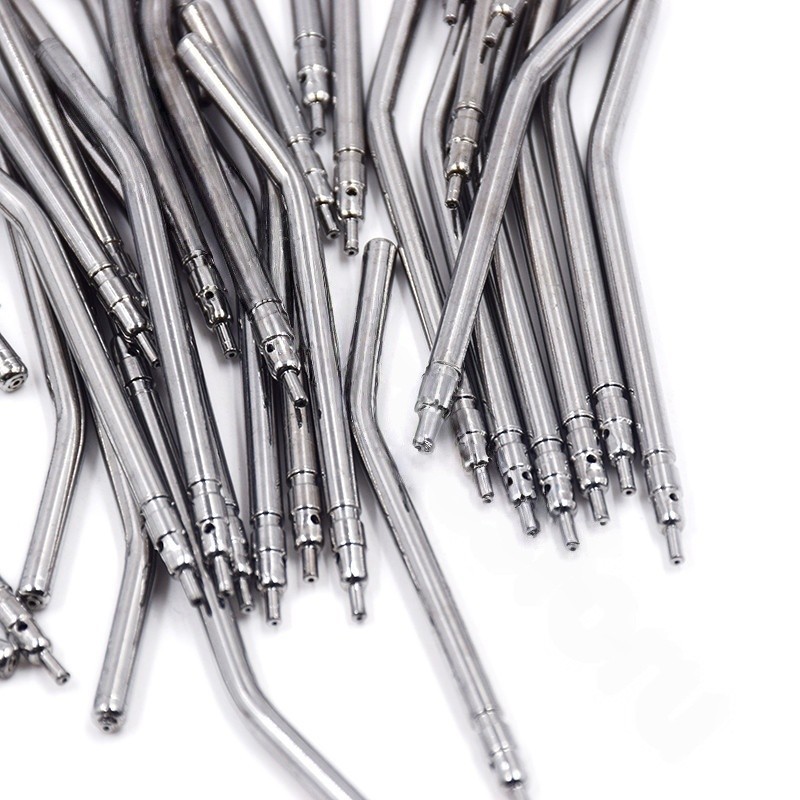 50 Pcs Dental Air Water Triple 3-Way Spray Syringe Metal Spray Nozzle Tips