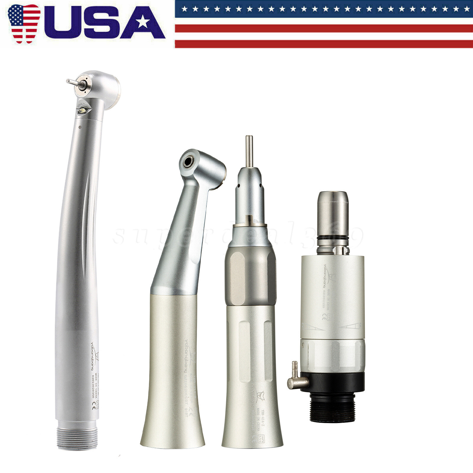 Dental NSK Style High/Low Speed Handpiece Kit E-generator LED Turbine 2/4Hole dr