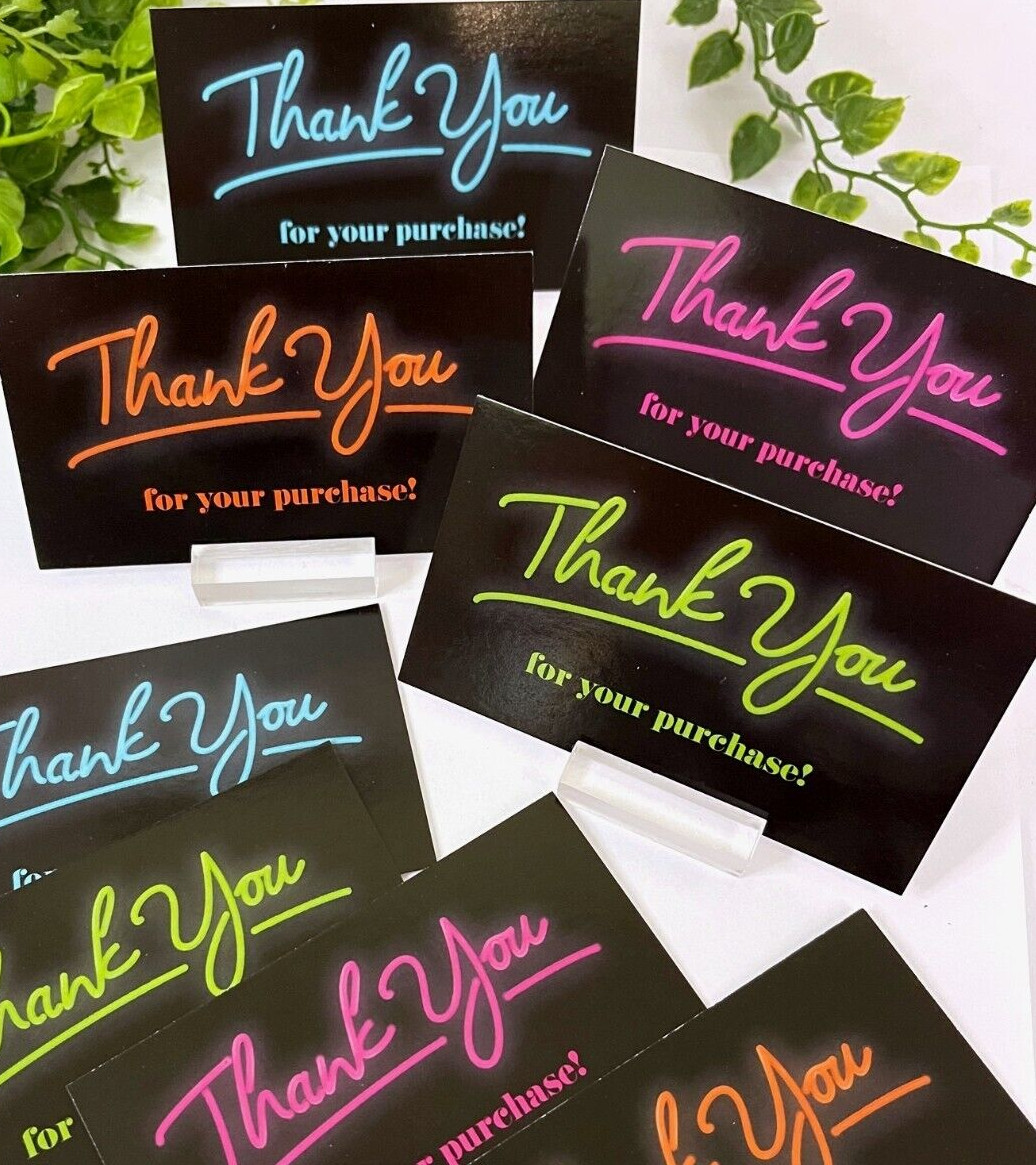 50x Business Cards, Thank You for Your Purchase 3.5×2″ Variety Pack