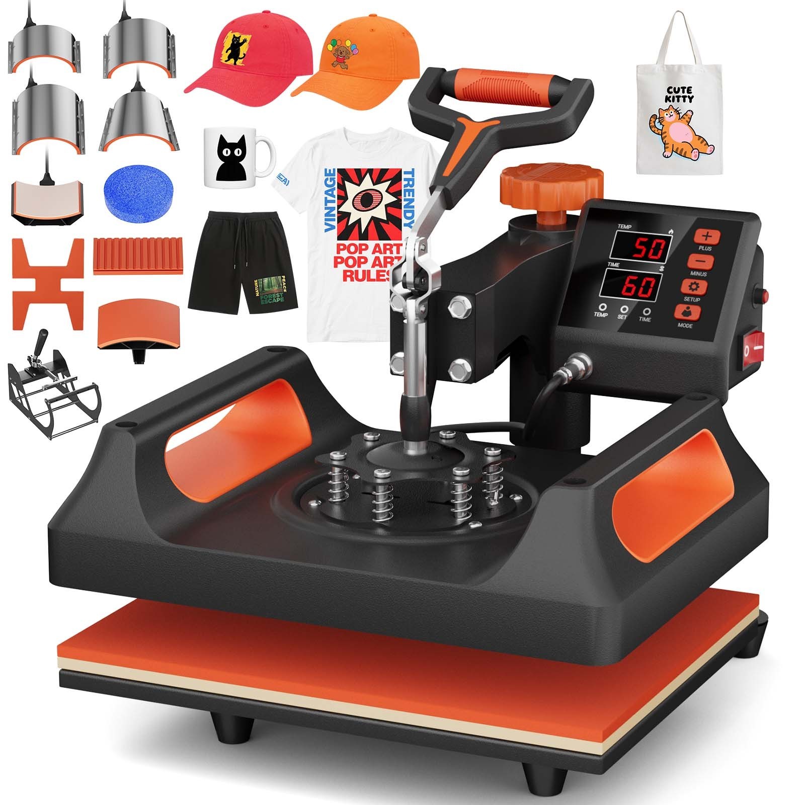 12″ x15″ Clamshell Heat Press Machine for T-Shirt Digital Transfer Sublimation