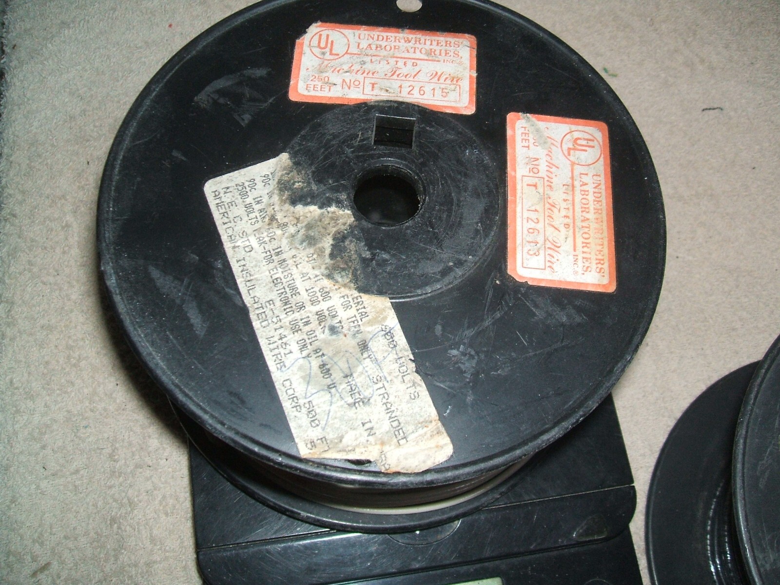 2 rolls 16 stranded copper tffn about 750 feet 7 pounds white and black