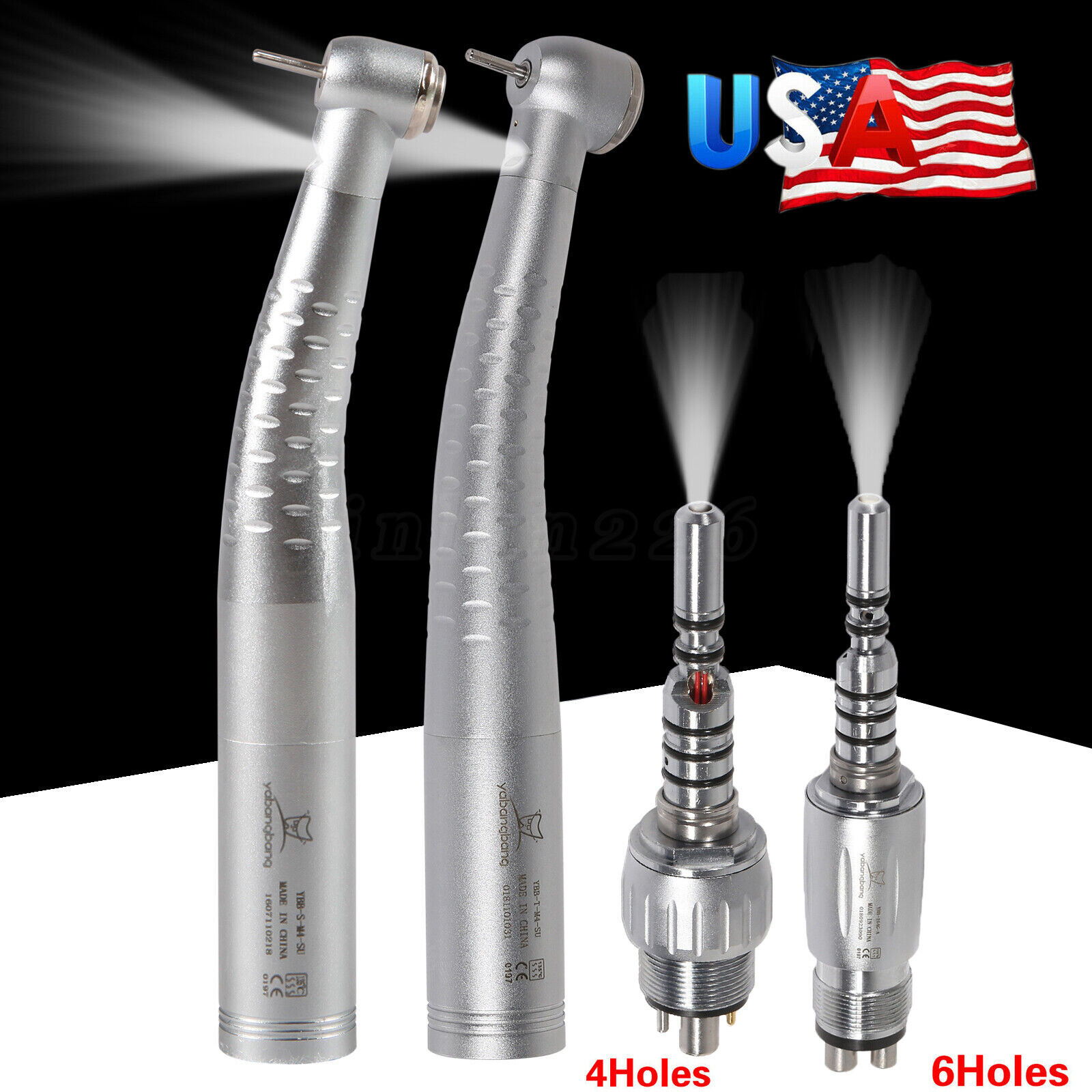 KaVo Type Dental Fiber Optic Handpiece High Speed LED Quick Coupler 4H/6H Swivel