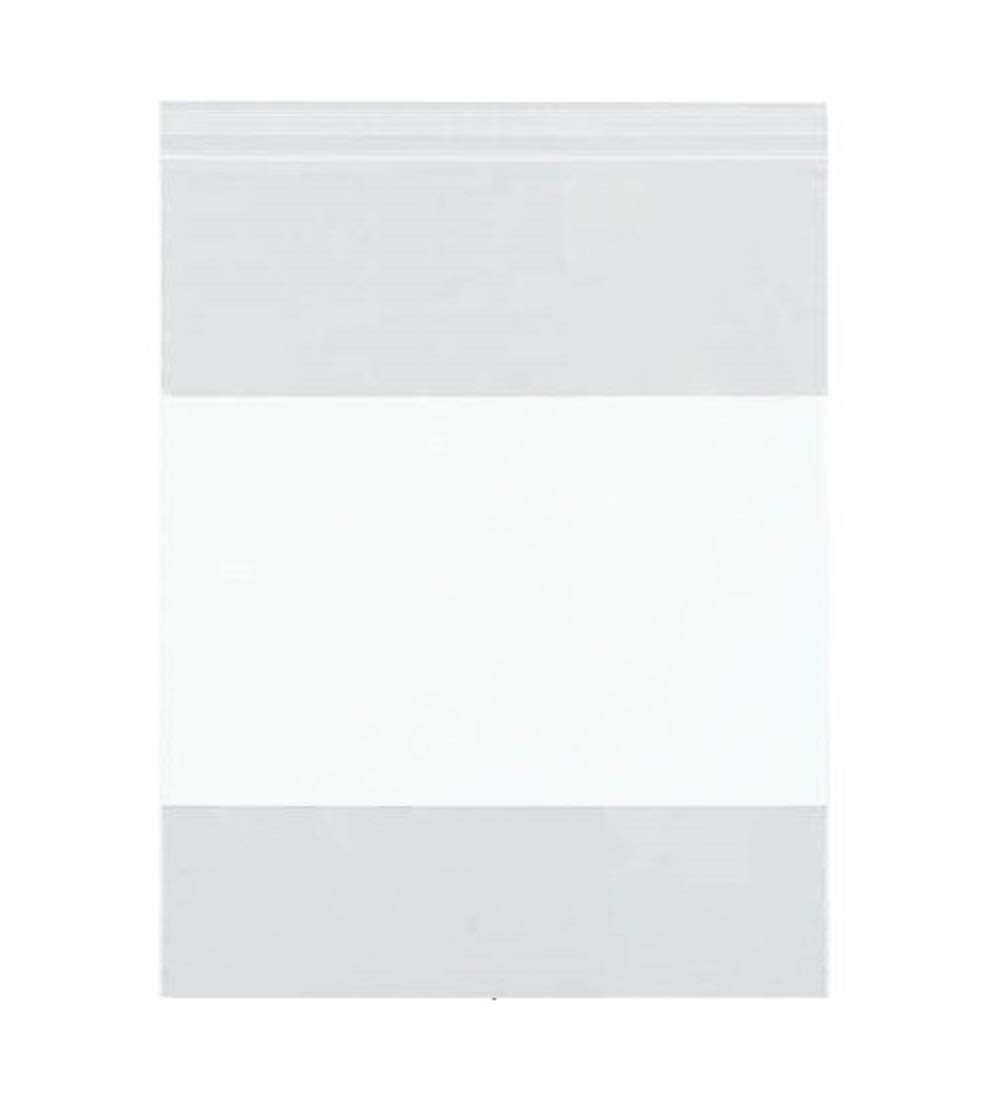 Dazzling Displays 100-Pack 2 Mil 2 x 3 Inch, Clear with White Block