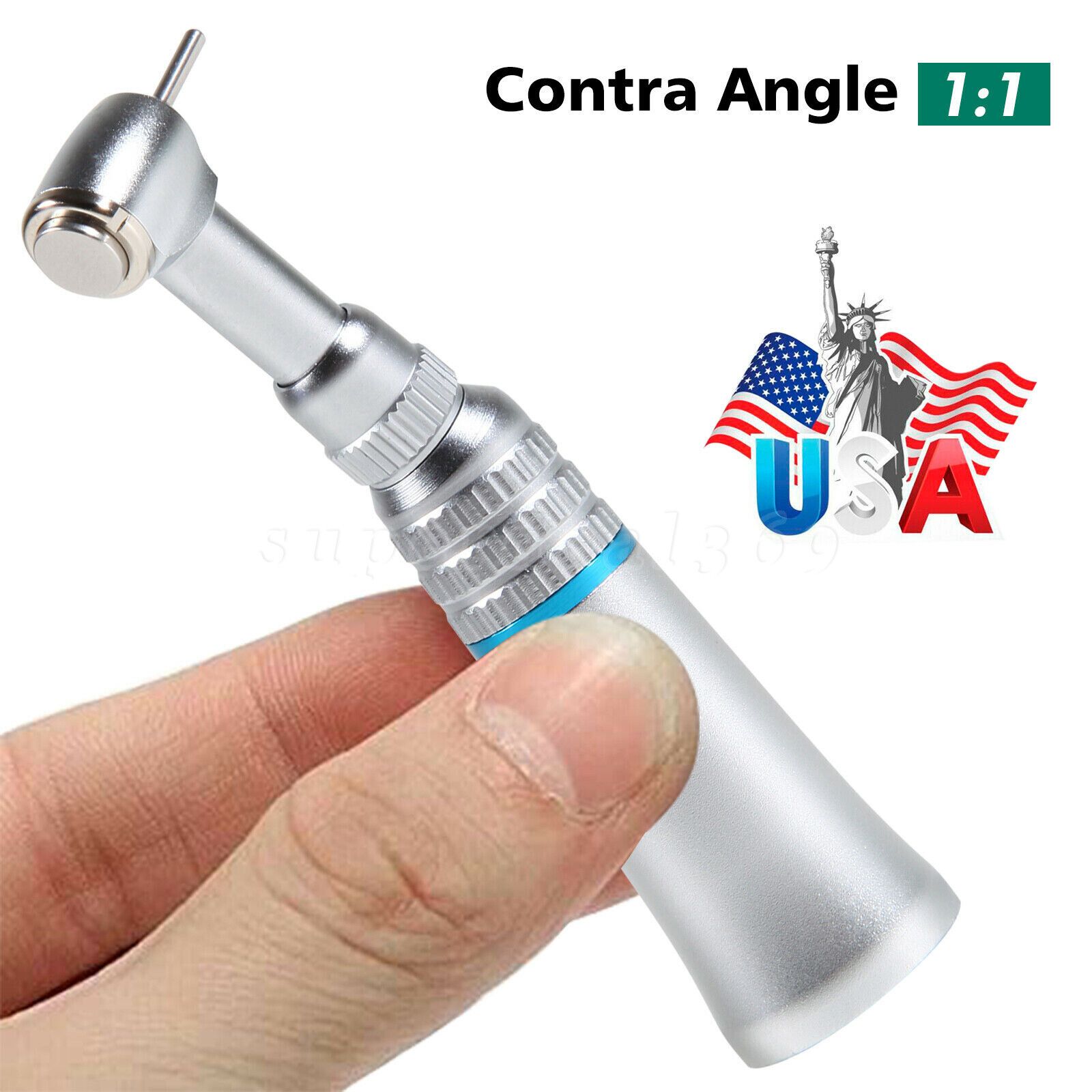 NSK Style Dental Low Speed Handpiece Push Button Contra Angle Fit FG1.6MM Burs