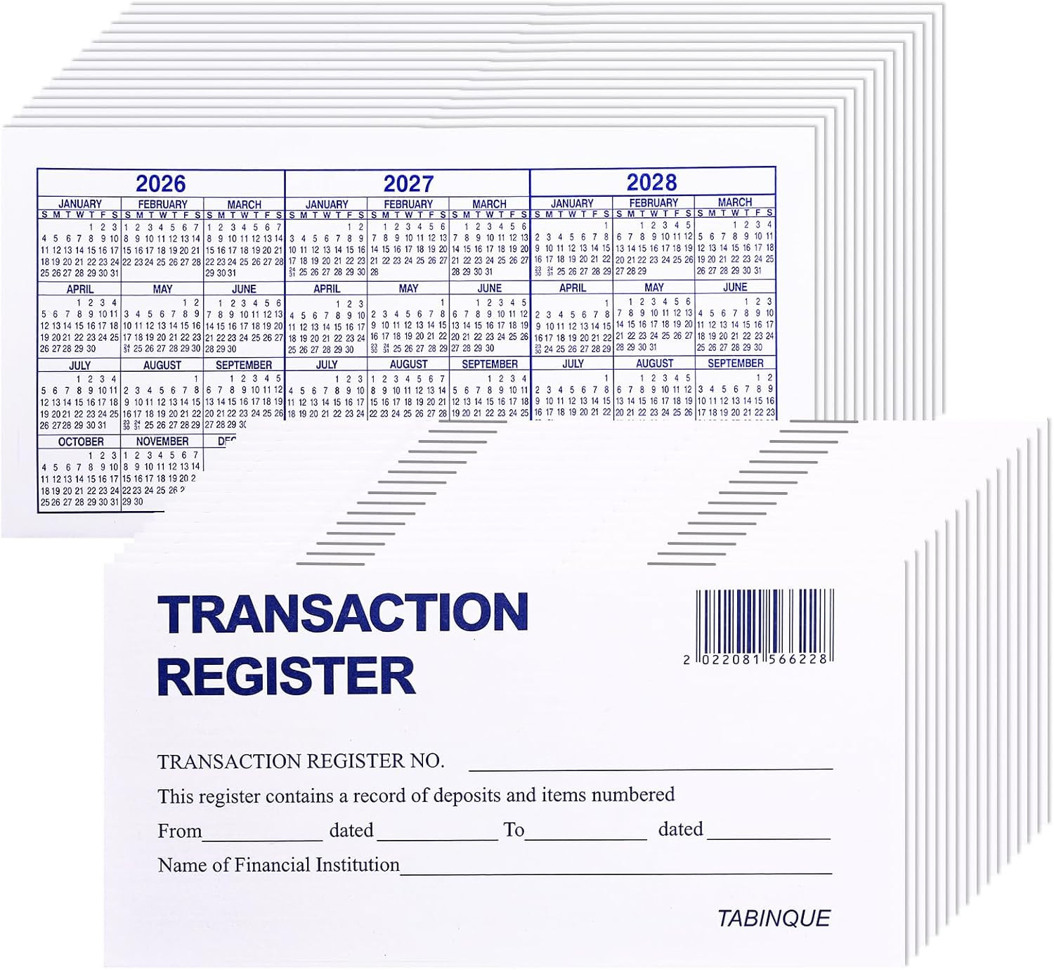24 Pack Checkbook Registers Personal Finance Ledger Book