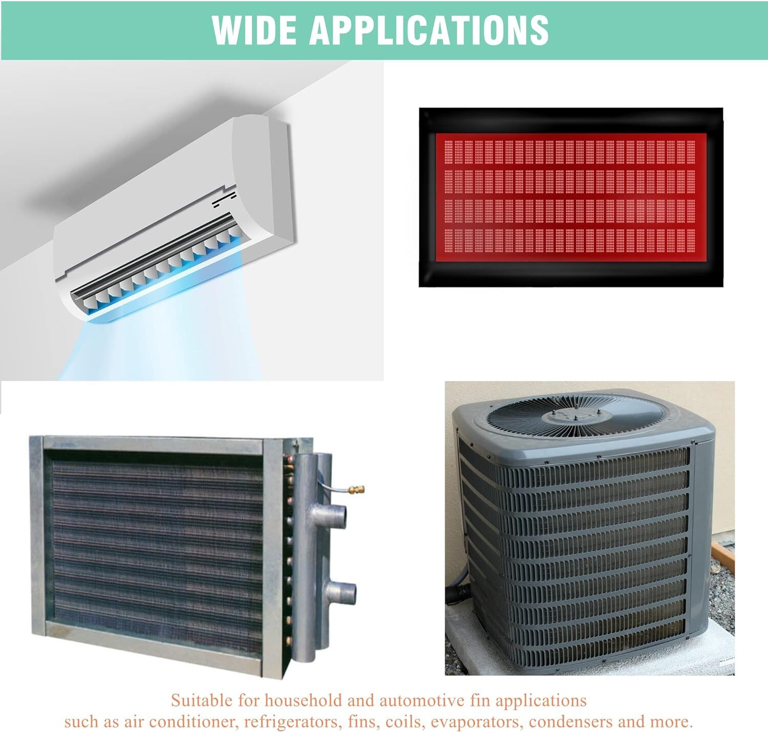 Air Conditioner Fin Comb Condenser&Radiator Fin Straightener Cleaner Repair Tool