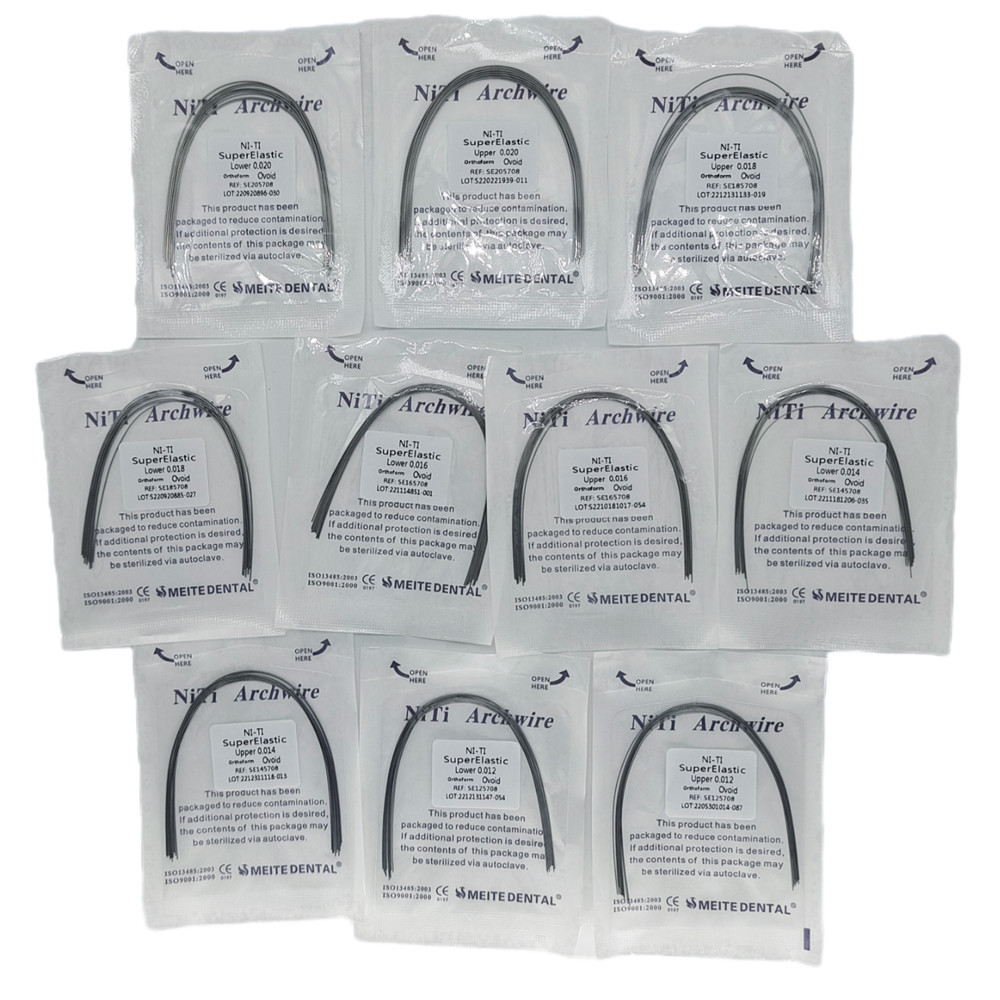 Dental Orthodontic Arch Wire Super Elastic Niti Round Ovoid /Nature Form