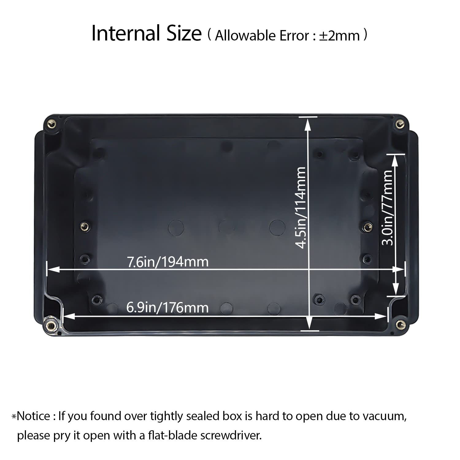Waterproof Junction Box 7.87″x4.72″x2.95″ Electric Enclosure