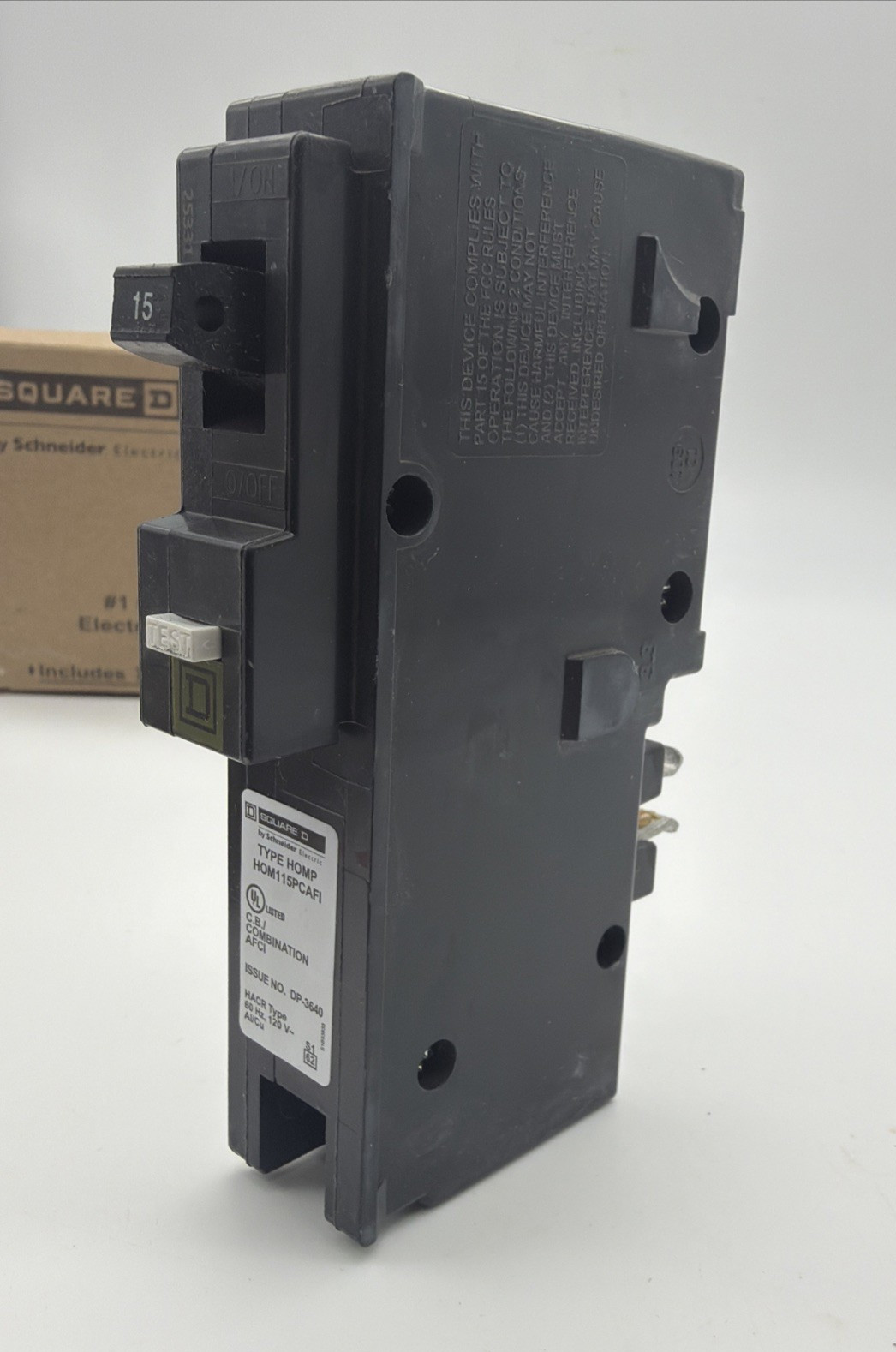 2 PCS Square D HOM115PCAFI 15 A Plug-On Neutral Arc-Fault Breakers NEW