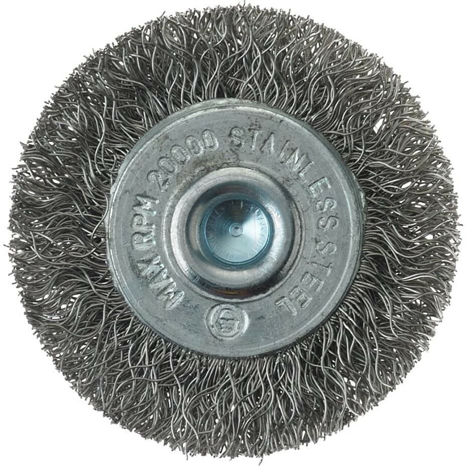 1.5″ Crimped Wire Brush Stainless Steel with 1/4″ Shank For Die Grinder or Drill