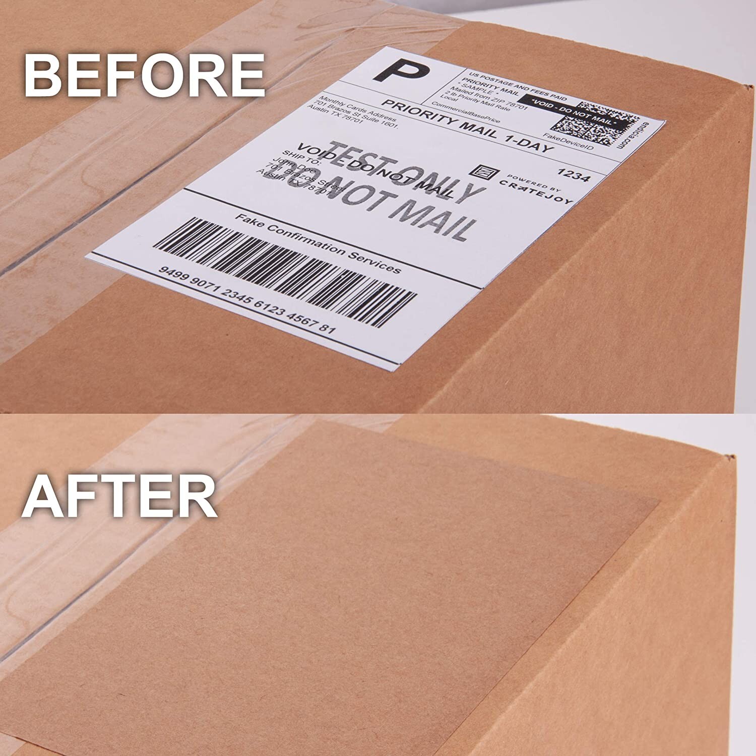 4″ x 6″ Brown Kraft Cover Up Block Out Labels – 2 Rolls, 500 Stickers