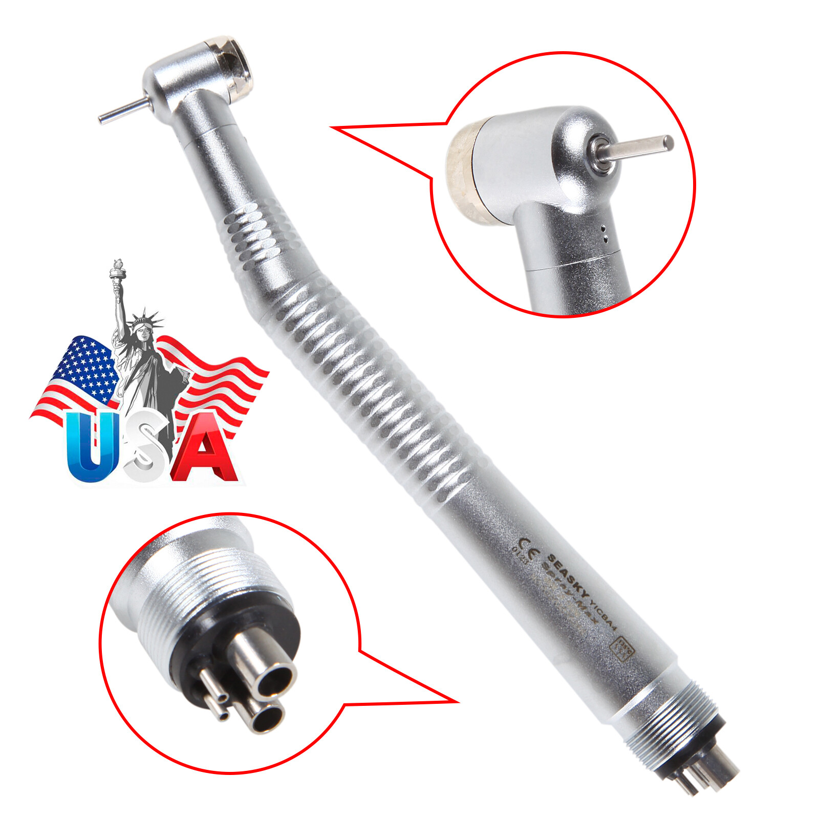10 Pcs Seasky NSK PANA MAX Style Dental High Speed Turbine Handpiece Push 4Holes