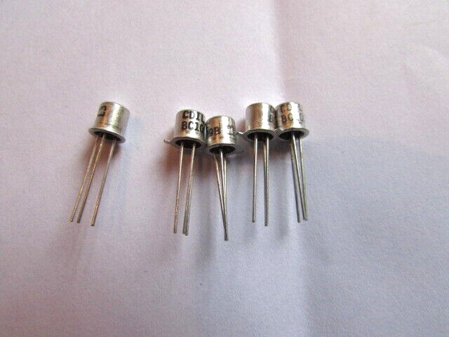 BC109B CDIL Transistor NPN Bipolar 25V, 200mA 0.2/0.75W TO-18 4dB;, 2 pieces USA