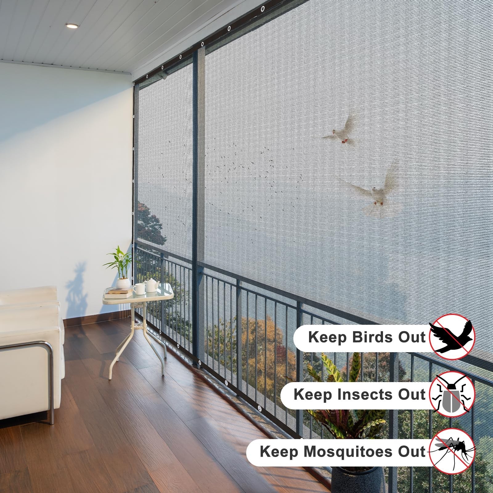 LOVE STORY 20x30FT Shade Cloth for Plant Heavy Duty Knitted Mesh Tarp with Gr…