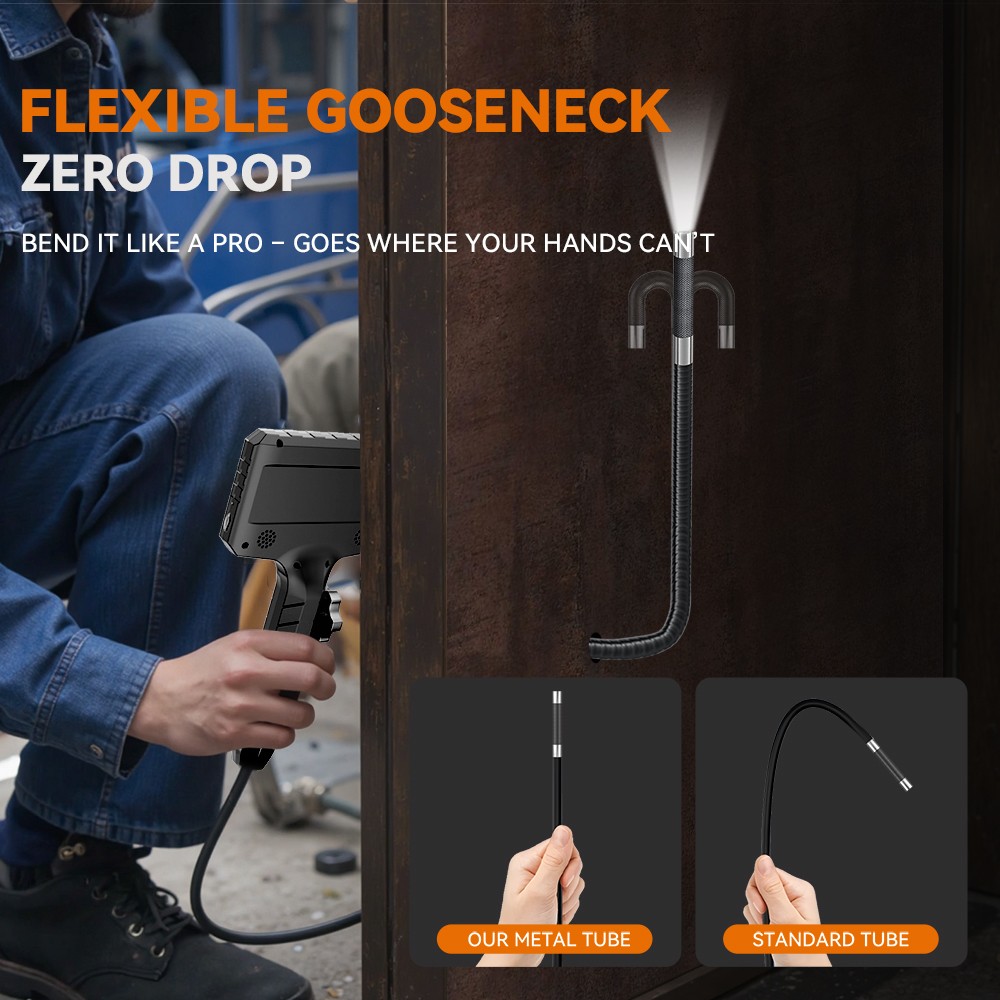 SALE! Ralcam Two-Way 210° Inspection Borescope Endoscope Camera 3.3ft Semi Rigid