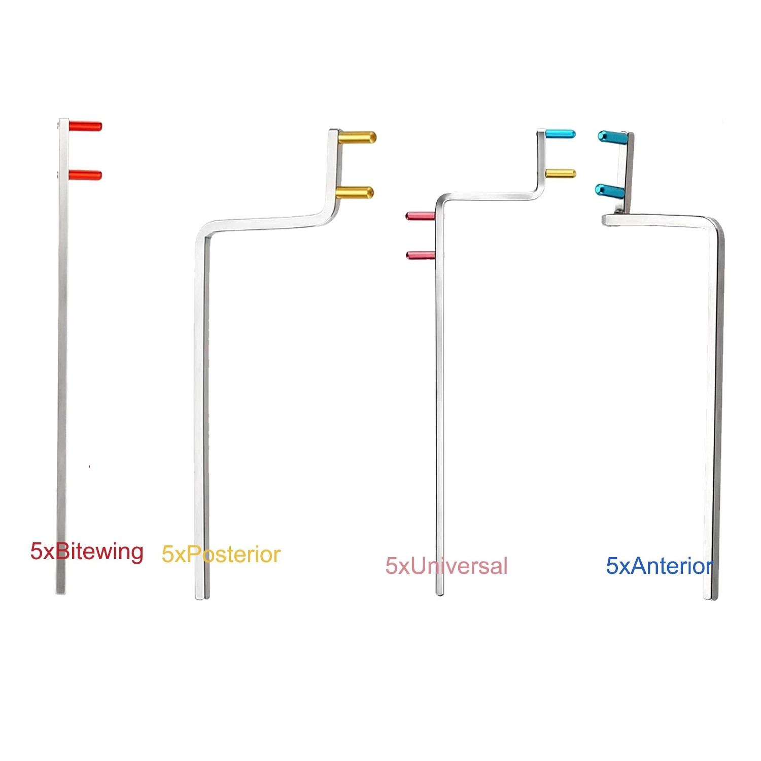 5x Dental Digital Sensor Holder X-ray Xray Bitewing/Anterior/Posterior Arms Kit
