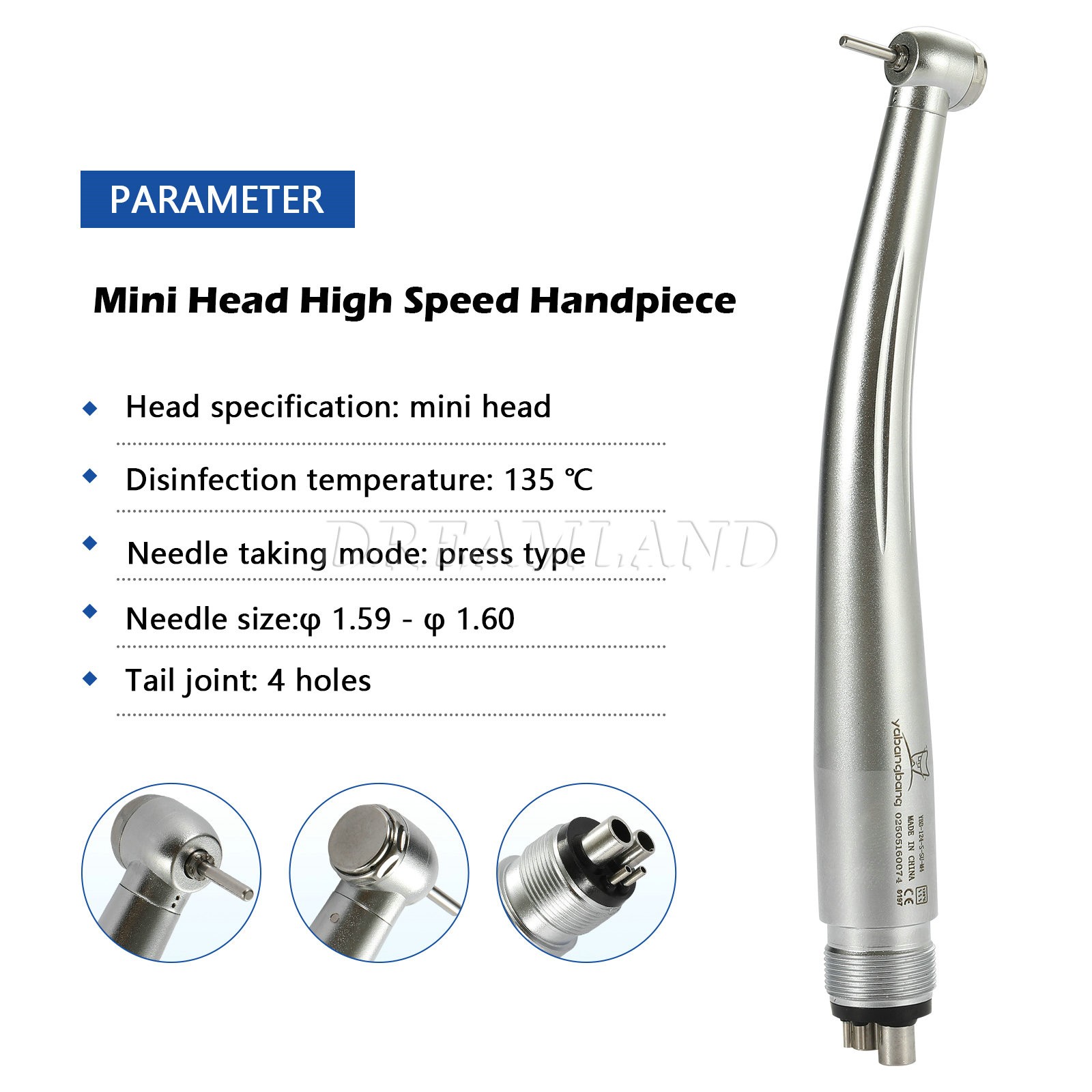 Mini Small Head Dental High Speed Handpiece Push Pediatric Kid NSK STYLE 4HOLES