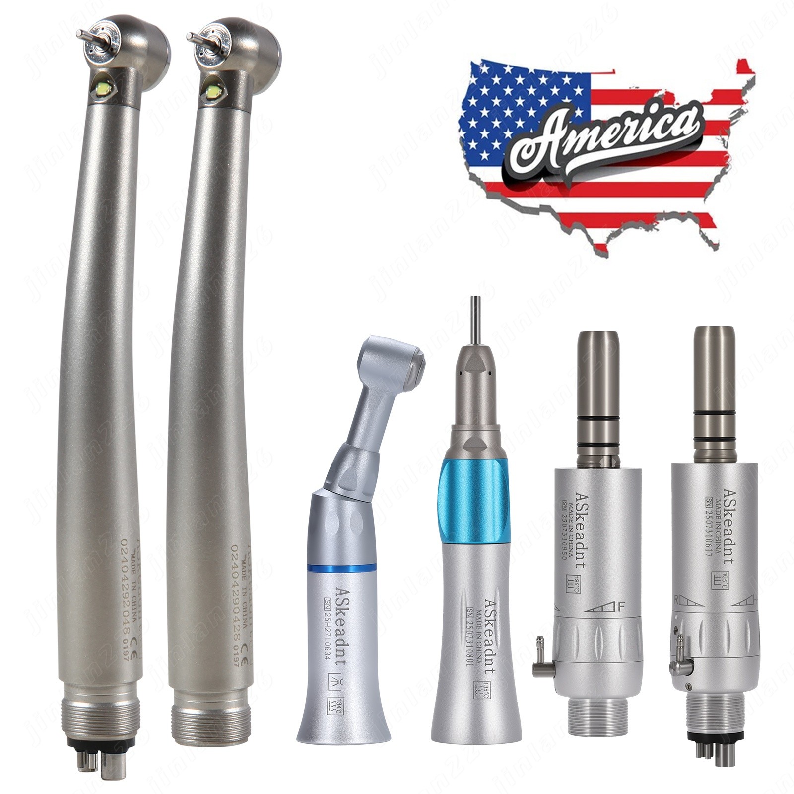 Estilo NSK Dental 4/2 Agujero Alta y Baja Velocidad / Kit Pieza de Mano Turbina