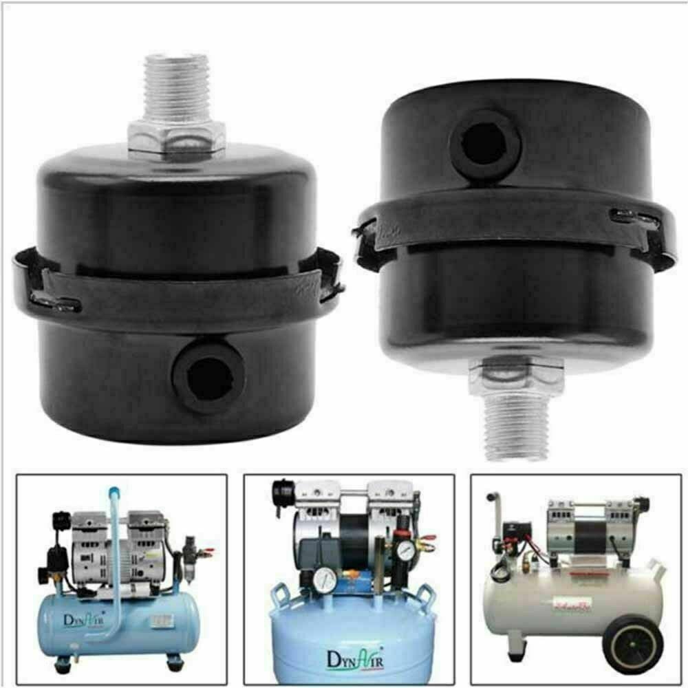 2x Filter Metal Air Compressor Intake Filter Noise Muffler Silencer 1/2″ 20Mm
