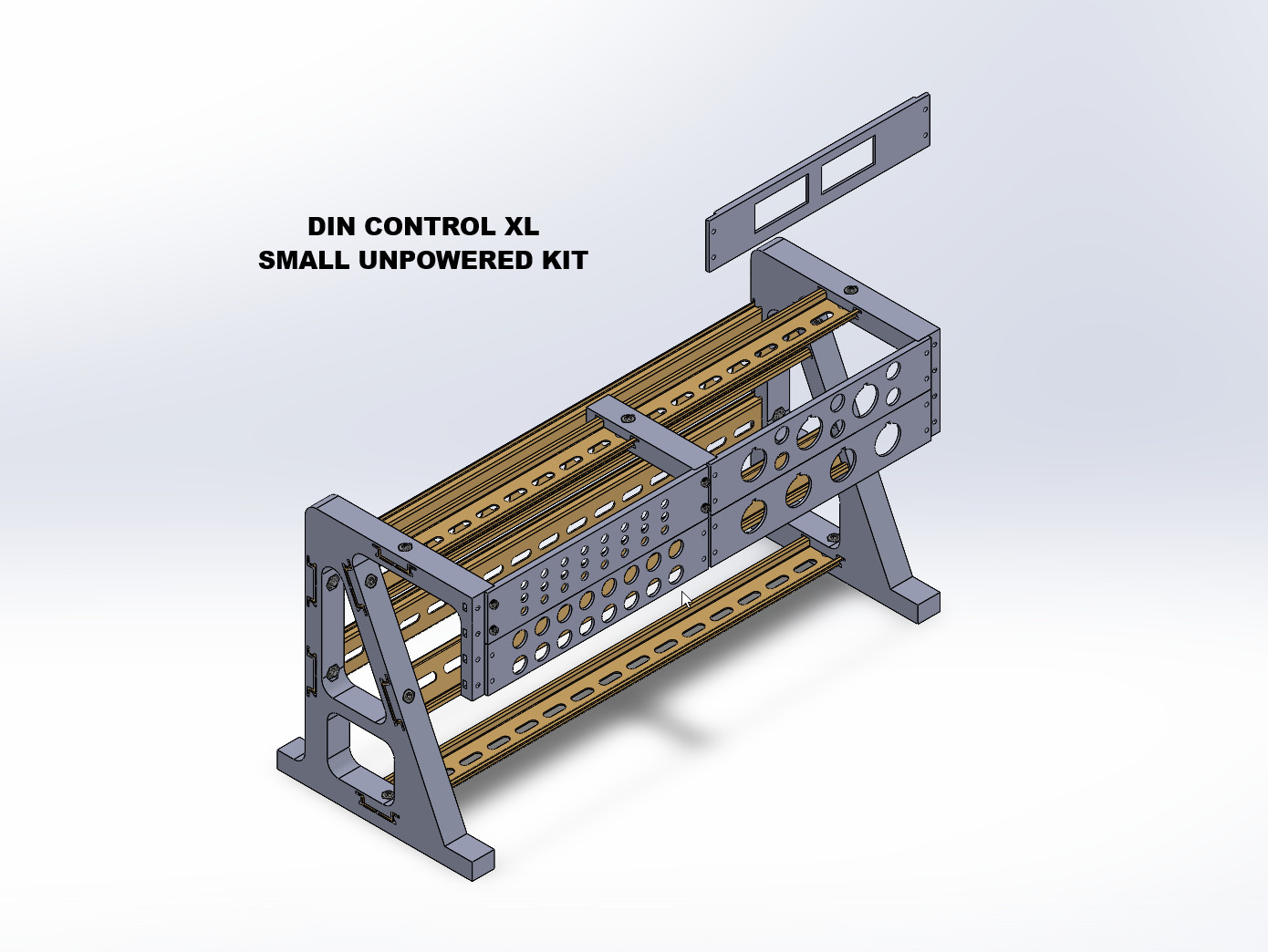 XL PLC Trainer DIN Rail Stand: Allen-Bradley/Siemens/Omron/Mitsubishi/Schneider