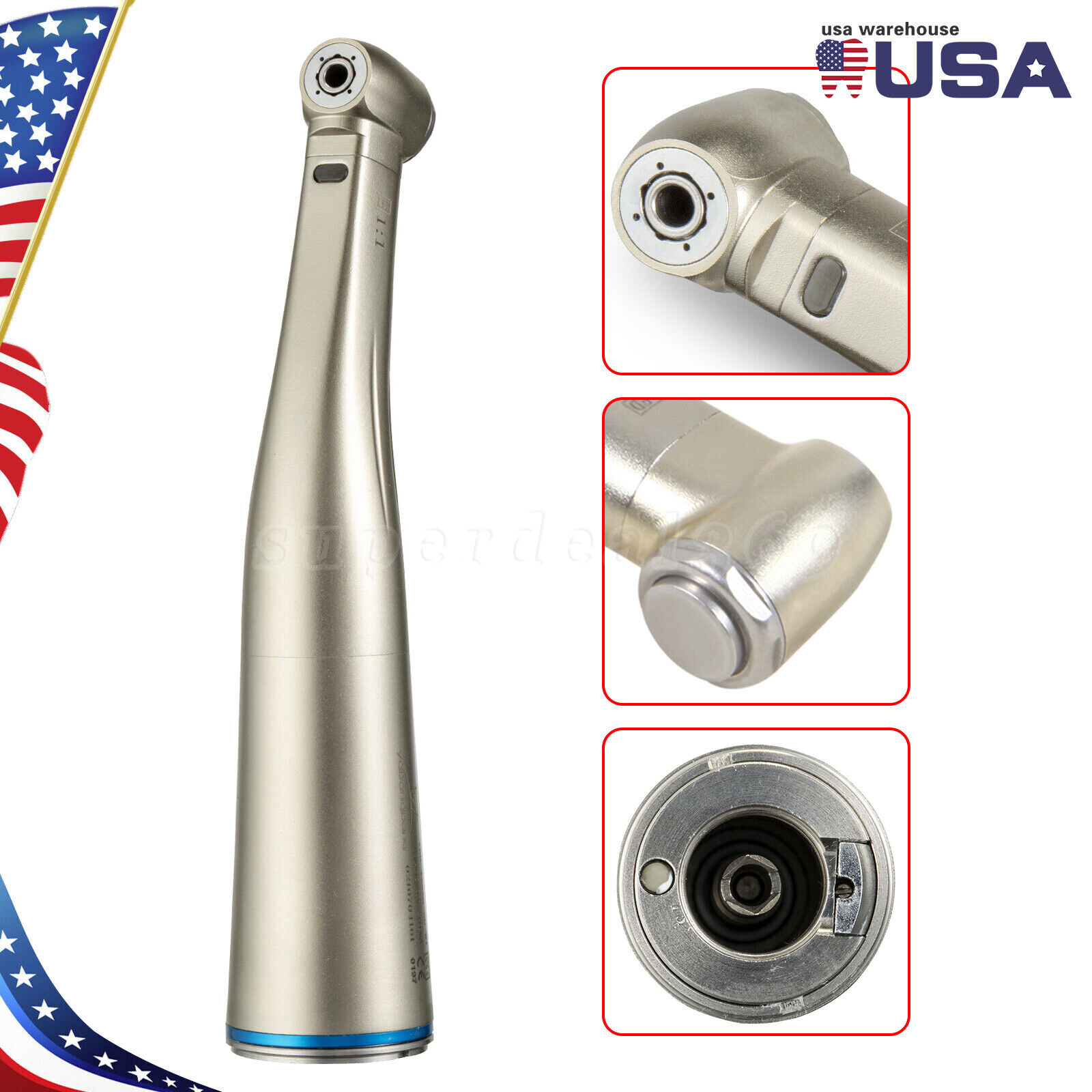 Dental Fiber Optic 1:1/1:5 Increasing Contra Angle Handpiece /LED High Speed ns