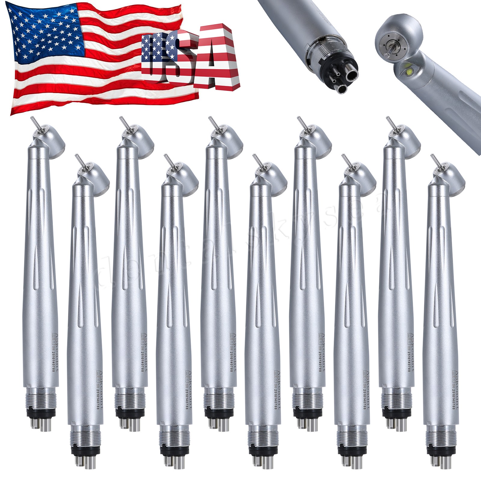 Surgical 45° LED Speed Handpiece Dental Triple Water Jet 18W Fit NSK Ti-Max