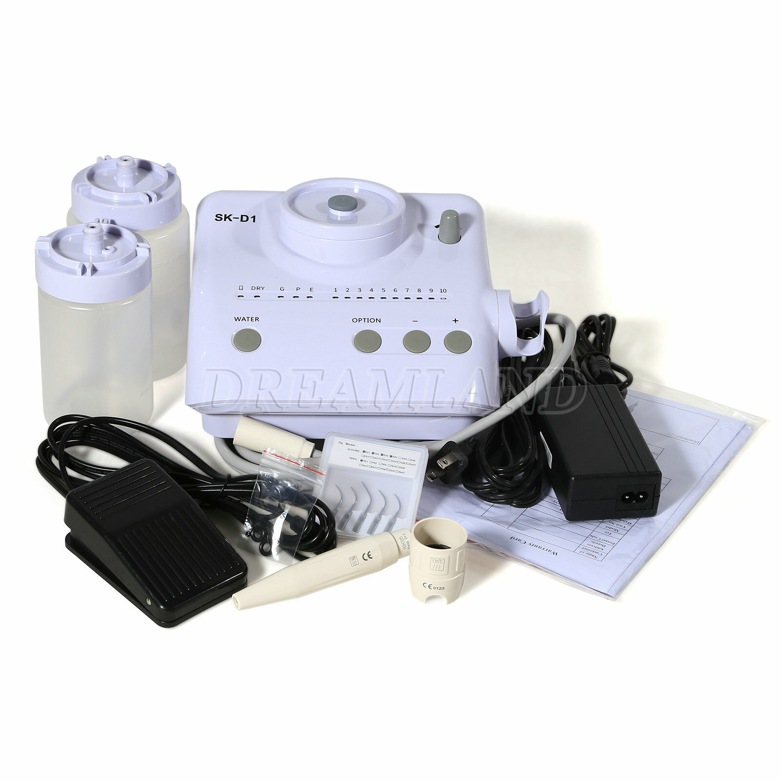 SK-D1 Dental Ultrasonic Piezo Scaler Unit w/ 2*Bottles 5*Tips For DTE SATELEC