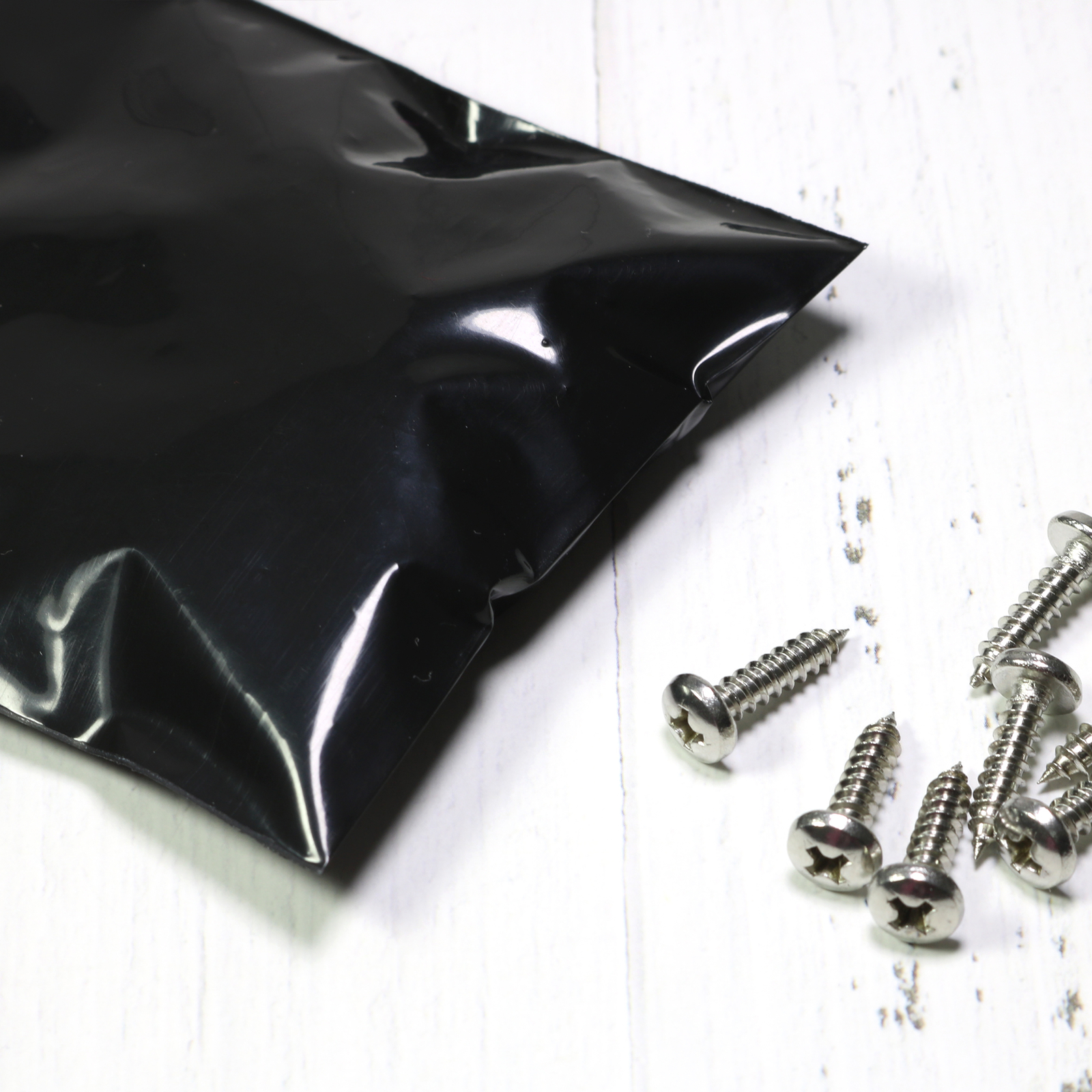 100 Flat Black Poly QuickQlick™ Bags Repacking Pouches w/ a Variety of Sizes