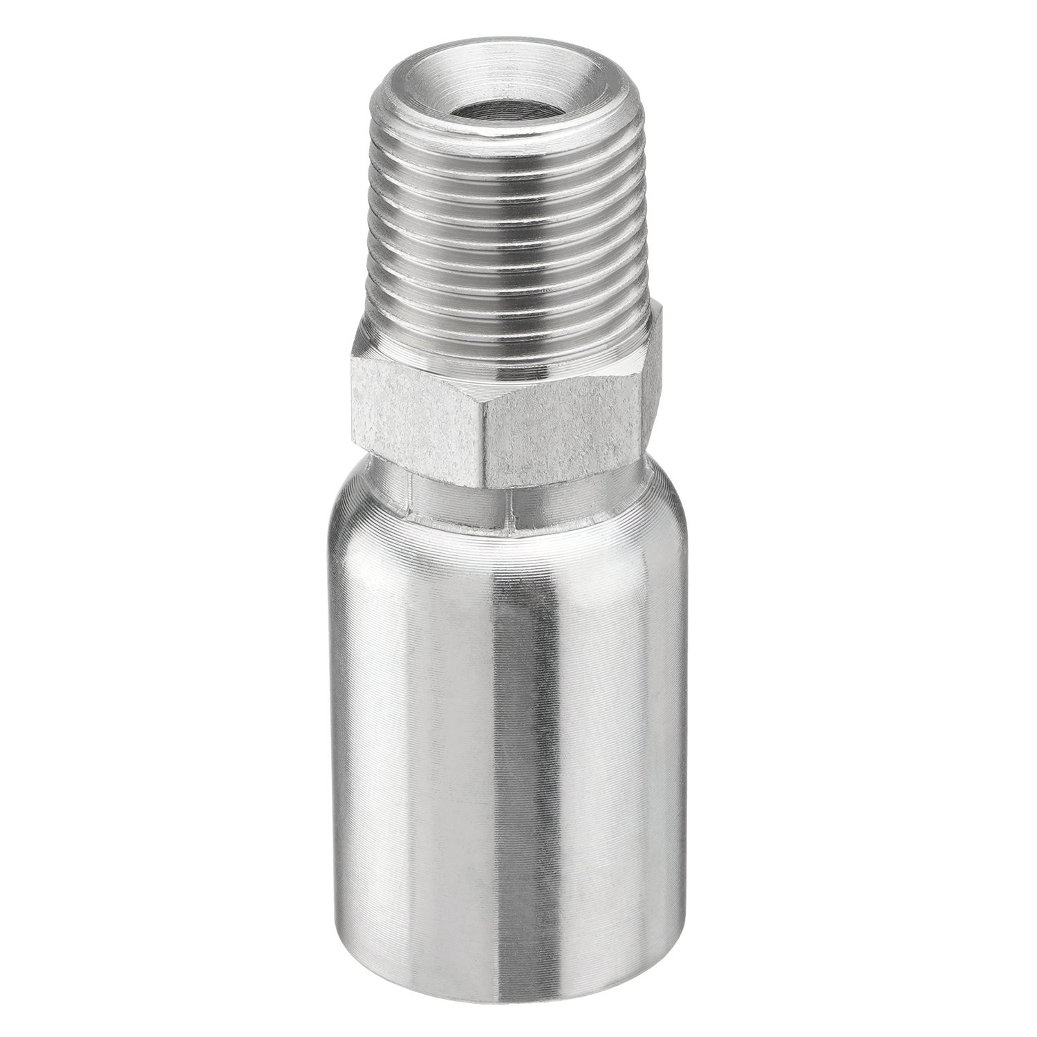 12 Pack 1/2″ I.D. Hose x 1/2″ NPTF Male Hydraulic Hose End Crimp Fittings