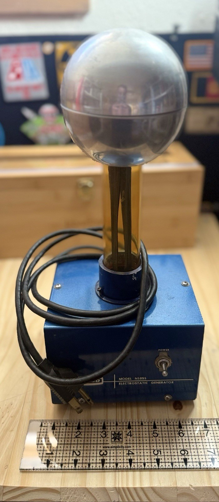 Winsco N-1055 University Van De Graff Electrostatic Generator Works