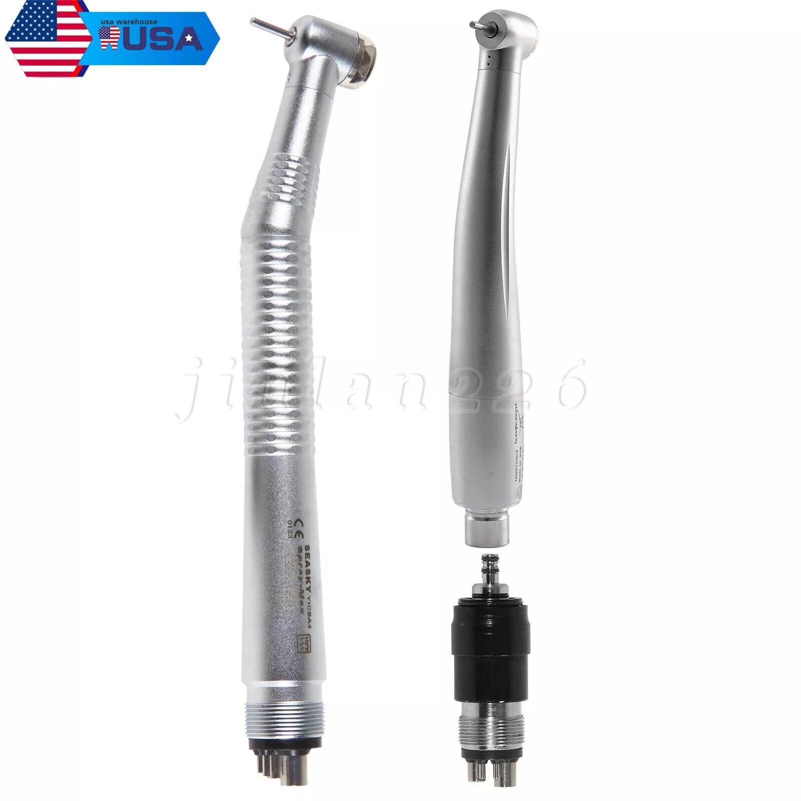 USA Dental High Speed Turbine Handpiece Standard Head 4 Hole /Coupler Fit NSK