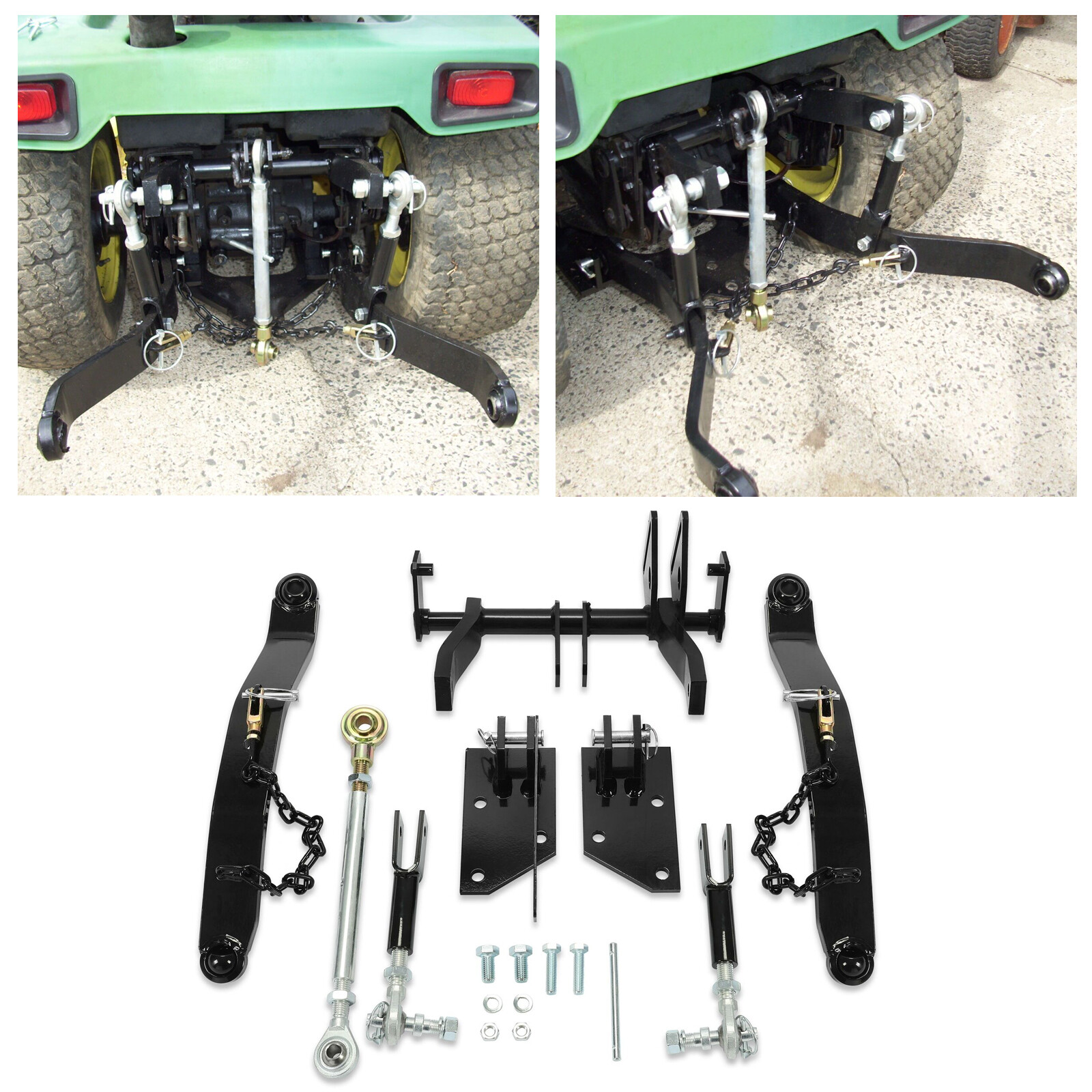 Rear 3 Point Hitch Kit w/The Onan Engine Receiver Hook For John Deere 318 to 430