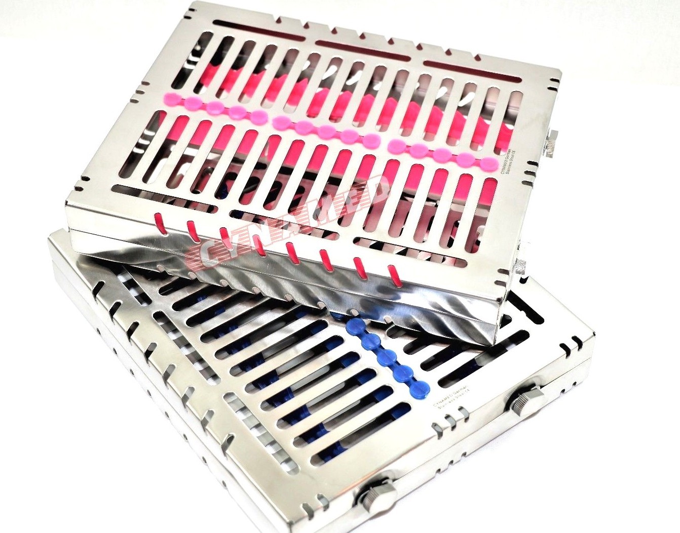 10 GERMAN DENTAL AUTOCLAVE STERILIZATION CASSETTE BOX TRAY FOR 15 INSTRUMENT