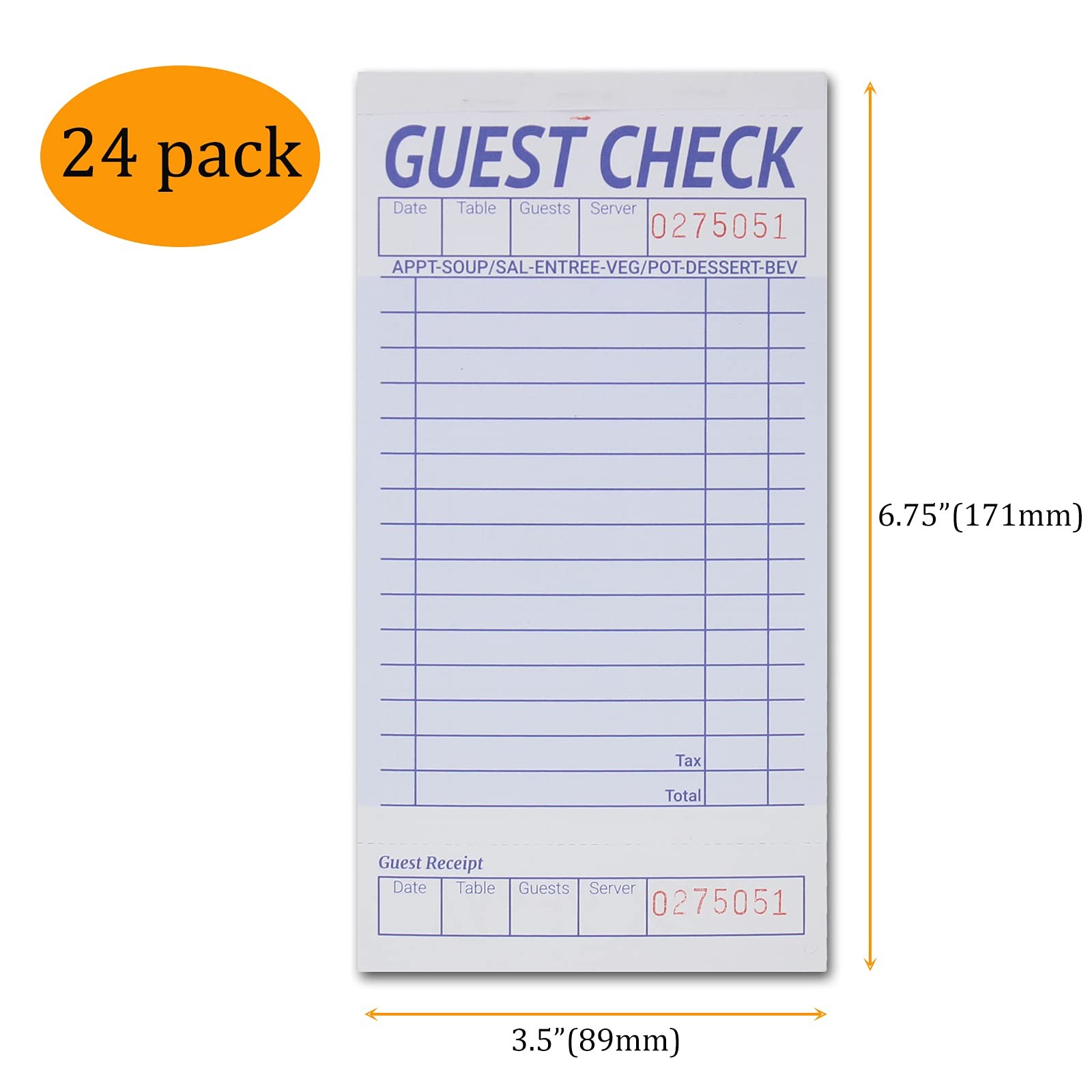24 Pack Guest Check Book Board/Pads Server Note Pads and Waitress Order Pads …
