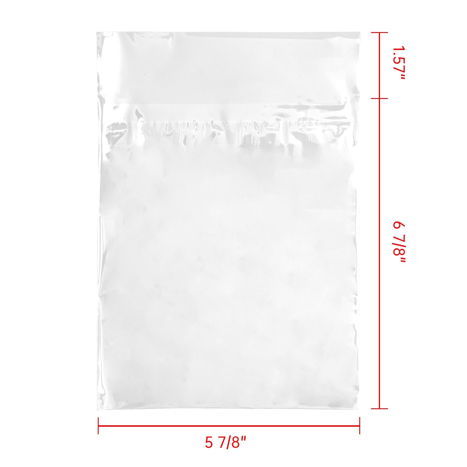 500 OPP Peal & Seal Plastic Wrap Bag 5 7/8 x 6 7/8 inches Food Safe Storage