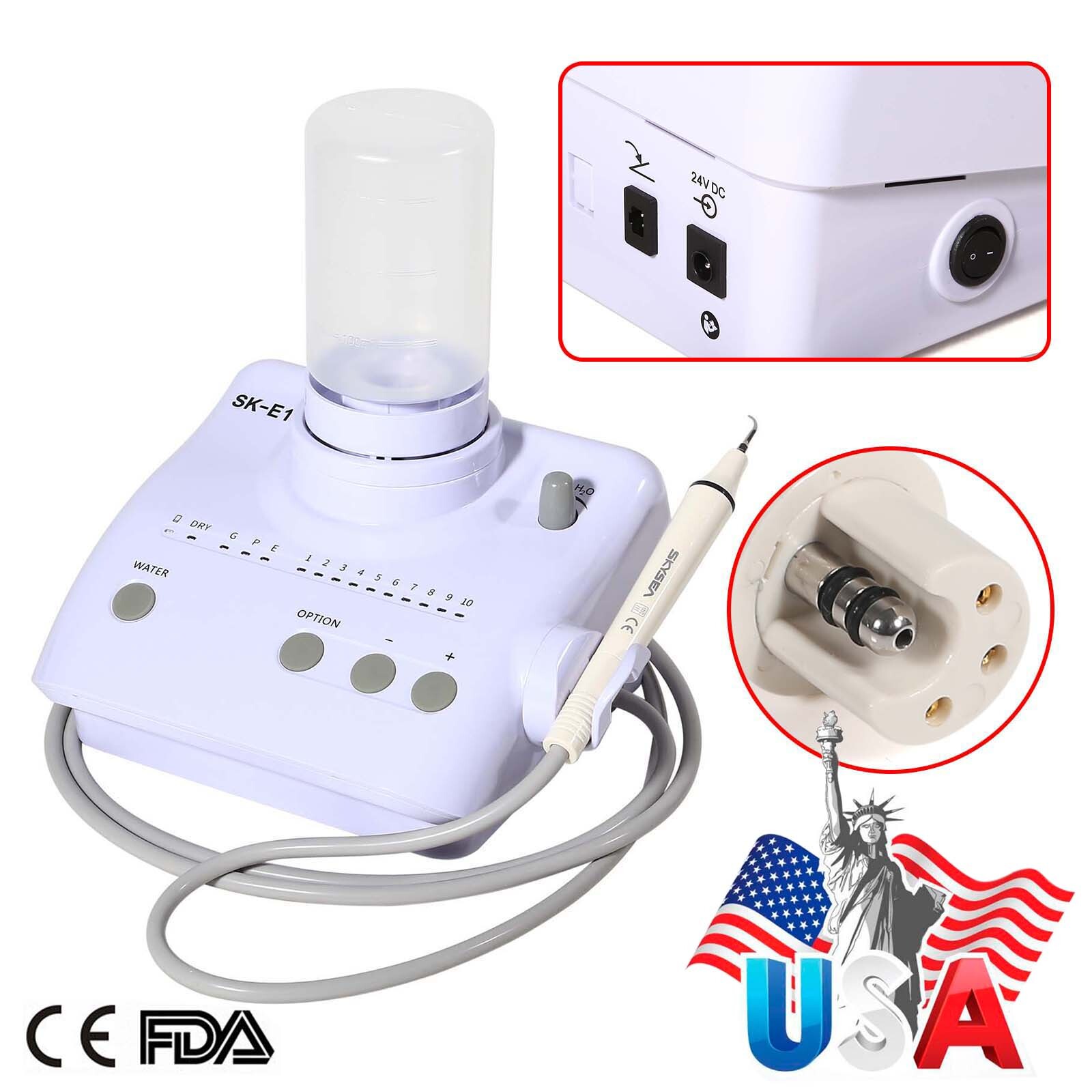 Dental Portable Ultrasonic Scaler Bottles fit Cavitron EMS +10*Replace Handpiece
