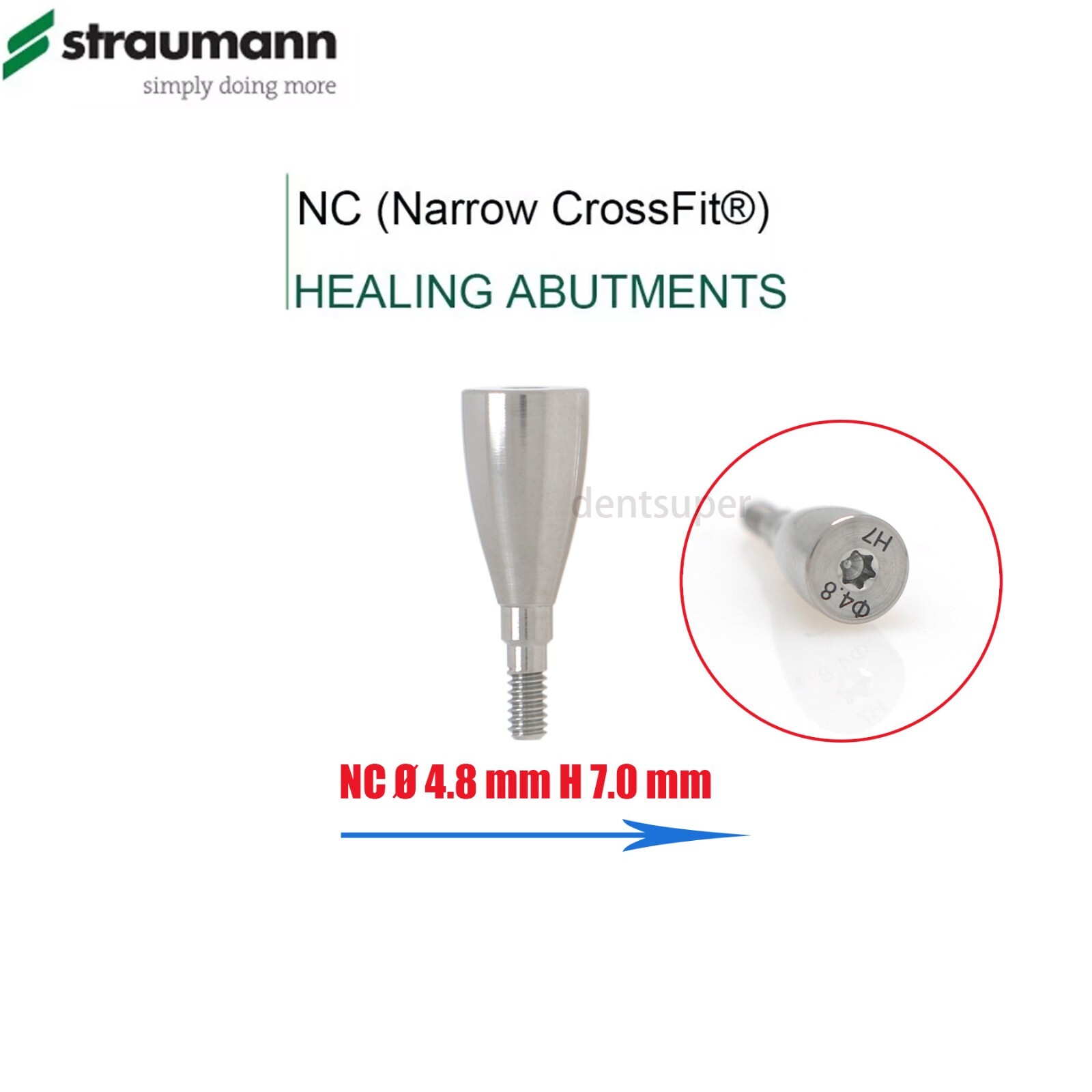Dental For Straumann NC Healing Abutment Diameter 4.8mm Conical Heights 2/3.5/5