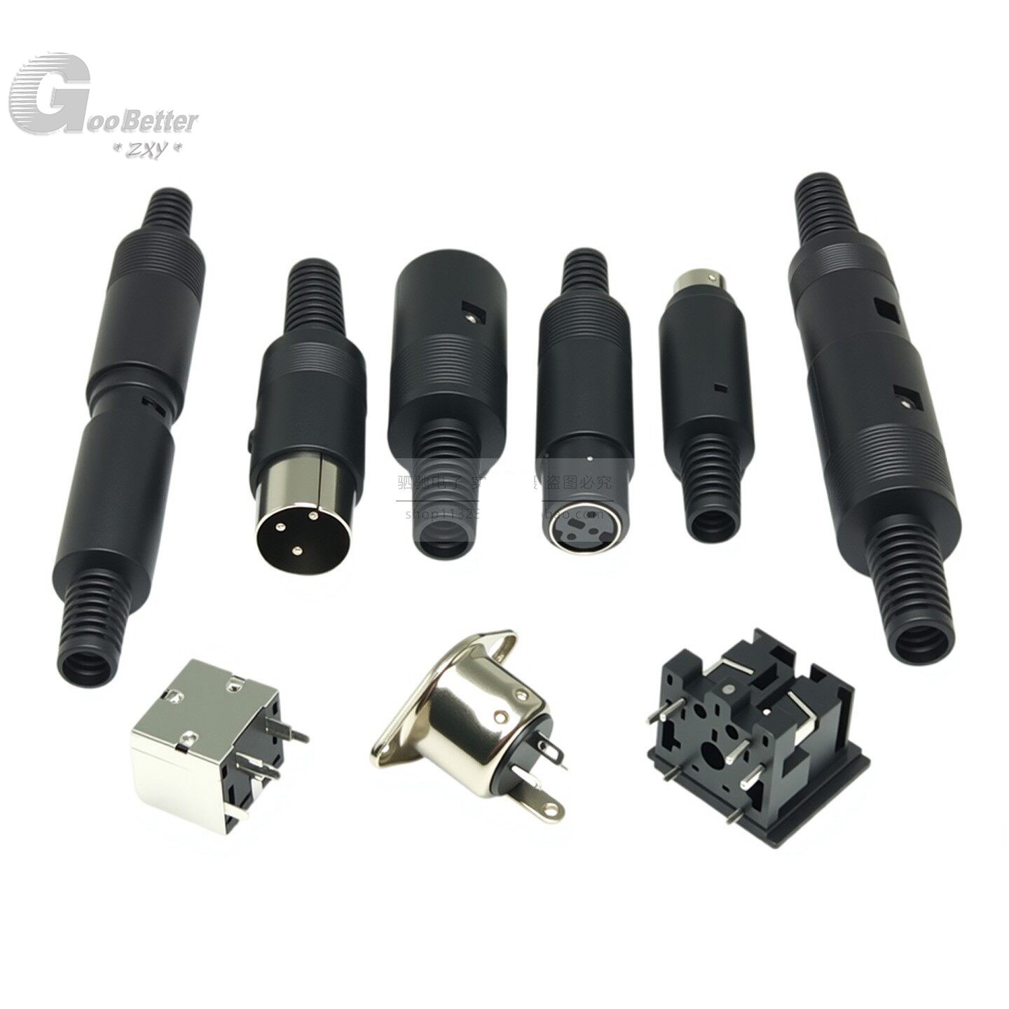 DIN 3 4 5 6 7 8 Pin Male Female Plug Solder Connector Female Socket Panel Mount