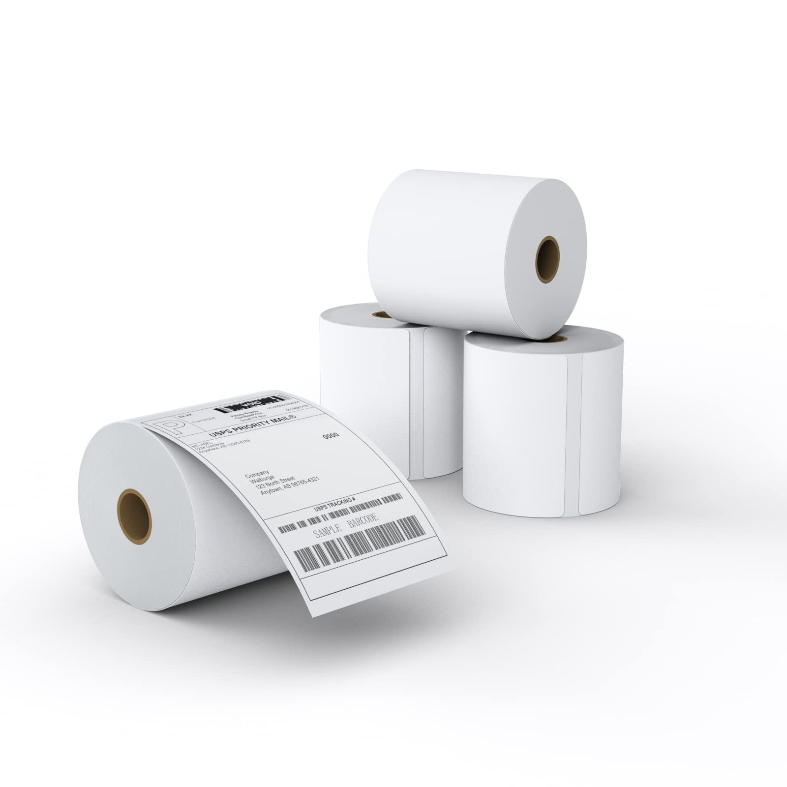 MFLABEL 4×6 Direct Thermal Shipping Labels – 4 Rolls 450 Labels/ Rolls, White