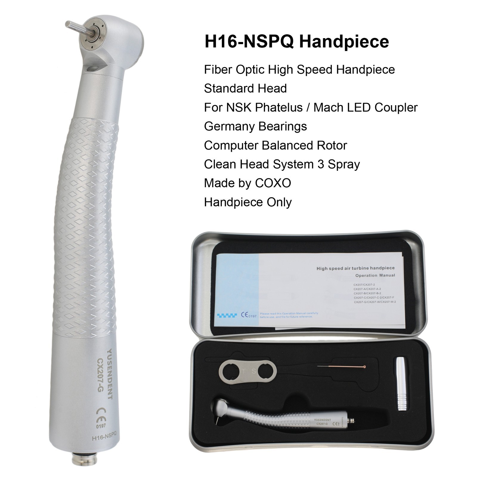 BEING Handpiece COXO Dental Fiber Optic High Speed For NSK Coupler 4 6 Hole