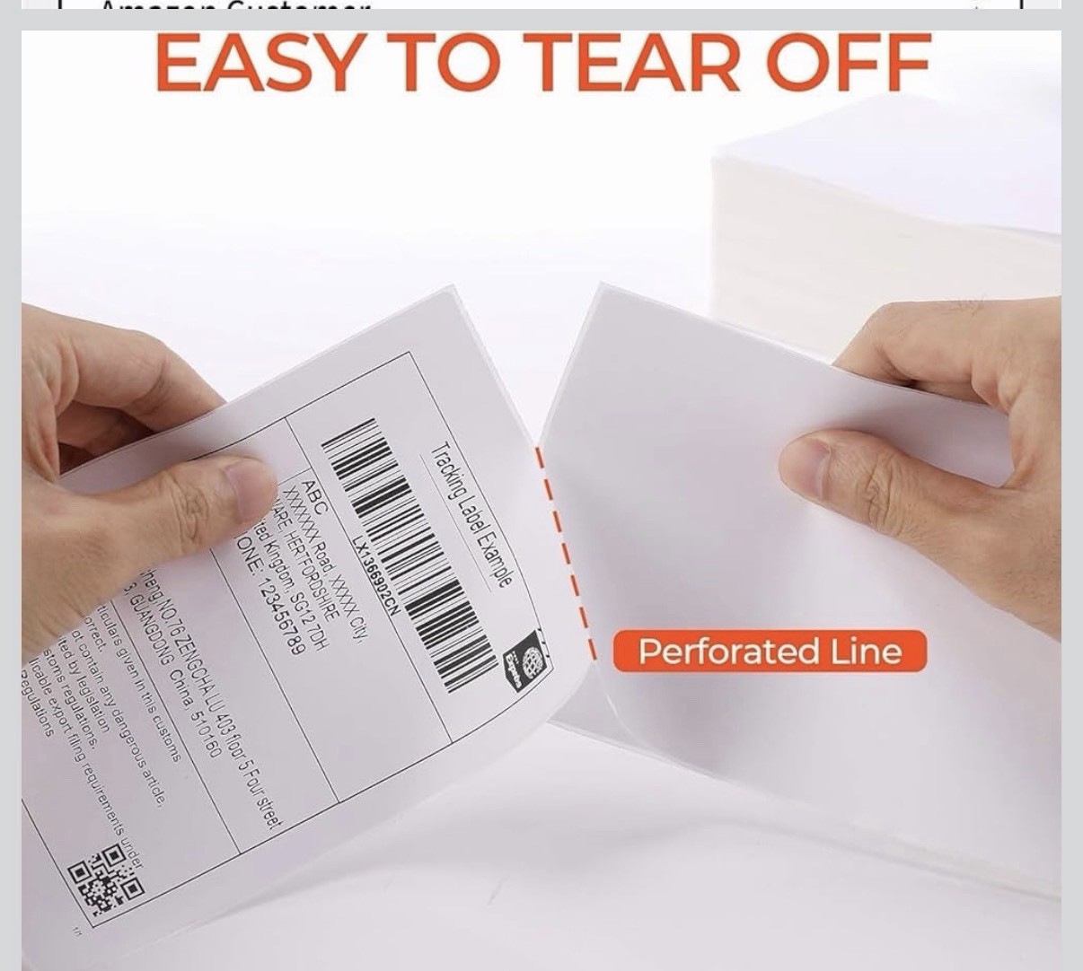 500 4×6 Thermal Shipping Labels Foldable