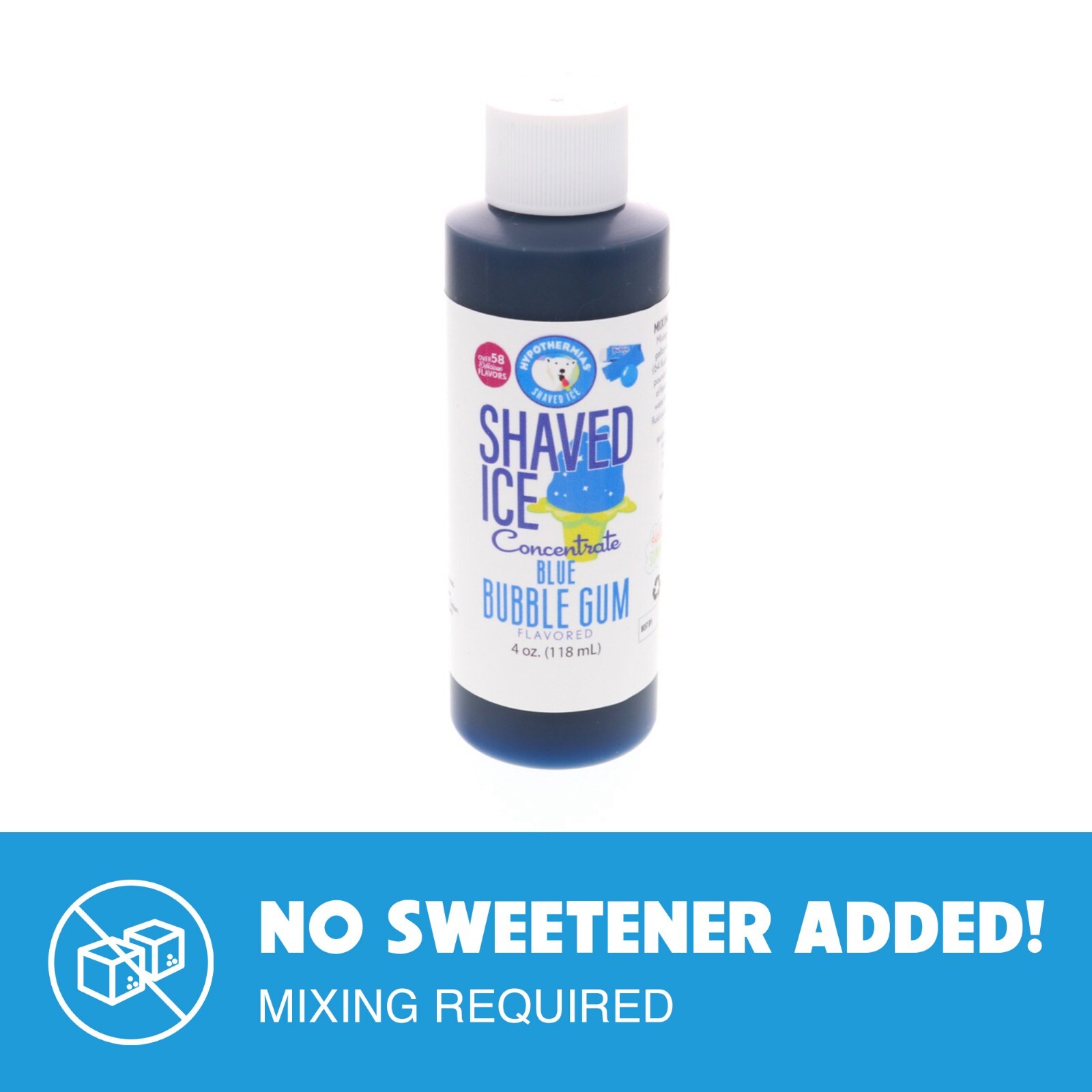 Hypothermias BLUE BUBBLE GUM Flavor ? Snow Cone machine Concentrate UNSWEET