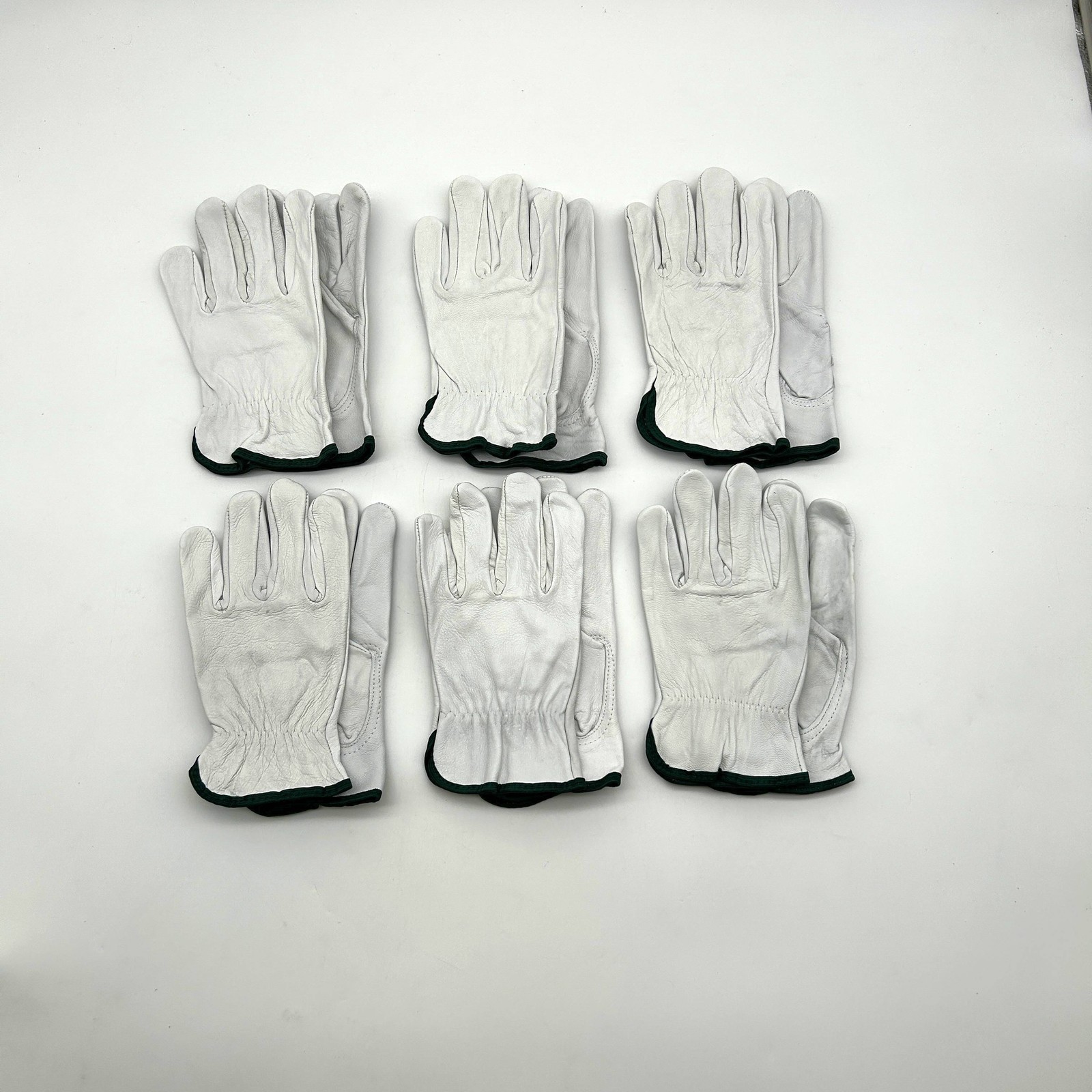 PIP 991K Leather Drivers Gloves Size Medium Keystone Thumb Slip On Cuff 6 Pairs