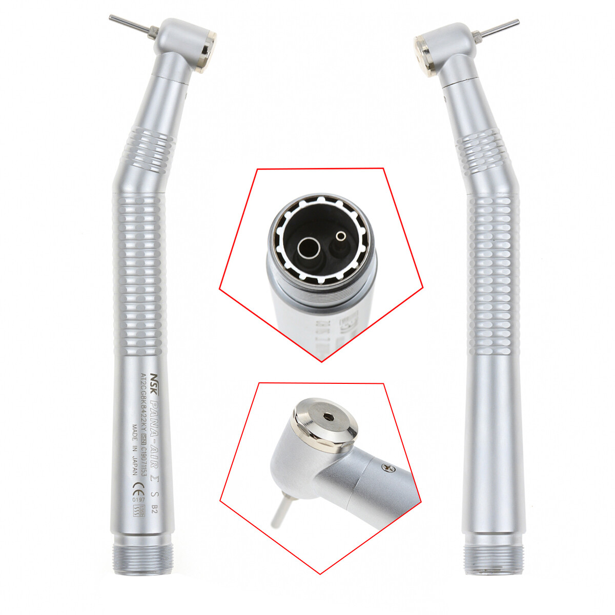 Nsk Style Dental High Speed+Low Speed Handpiece Kit Wrench Type 2H Aluminum Box