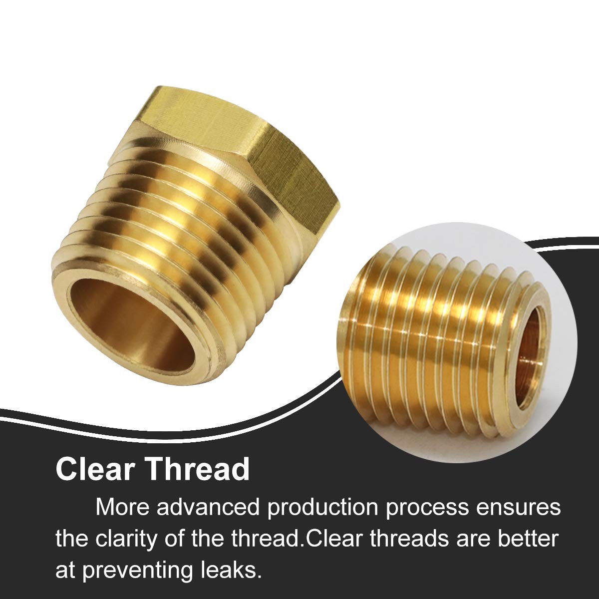 2pcs 1/2 Inch NPT to 1/4 Inch NPT Female Reducer Brass Pipe Hose Tube Fitting…