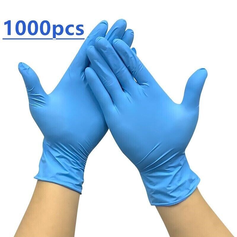 Nitrile Examination Gloves Powder Free, Blue / Black, 1000ct (Message for size) 
