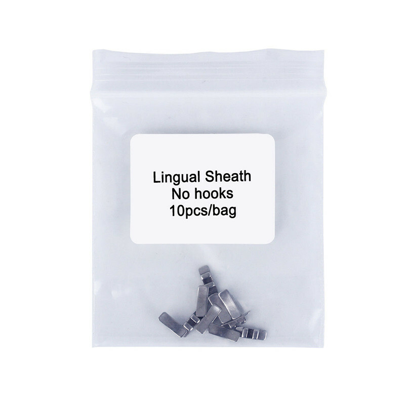 100 Pcs 10 Packs Dental Orthodontic Lingual Sheath No Hook Stainless Steel
