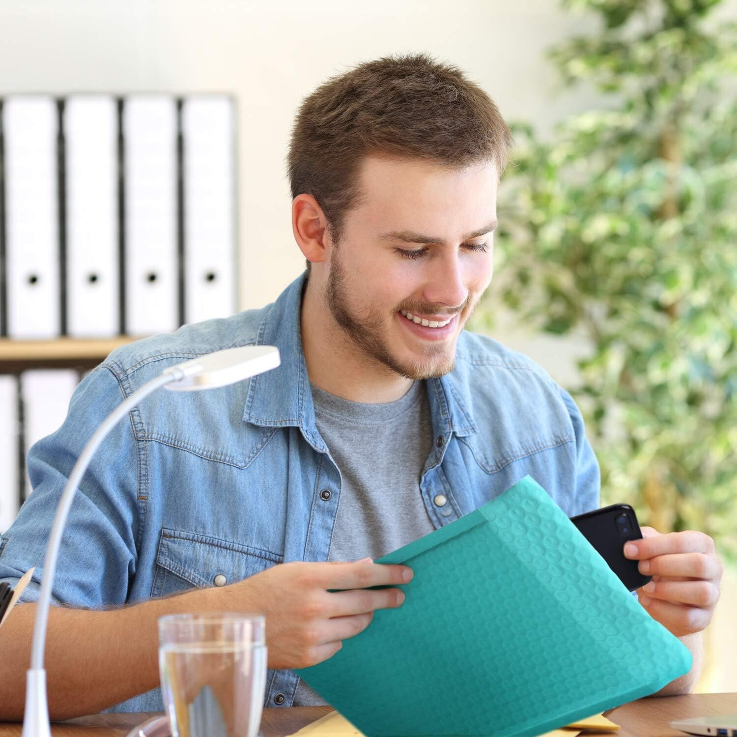 250pcs Poly Bubble Mailers 8.5×12 Padded Envelopes 8.5×11 Mailing Bag Bulk Teal