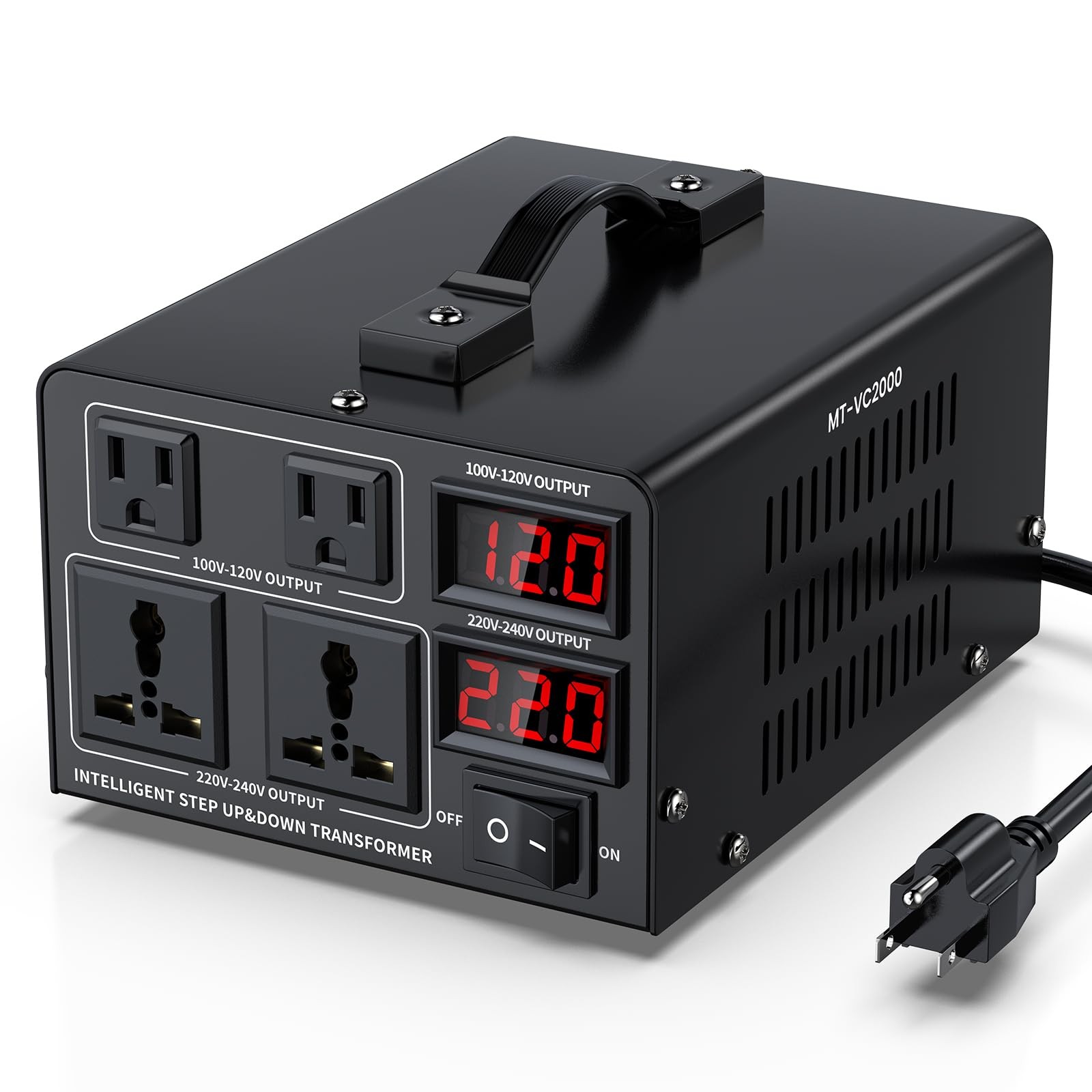 Jlouneo 2000W Voltage Converter Transformer110V To 220V Or 220V To 110V Step