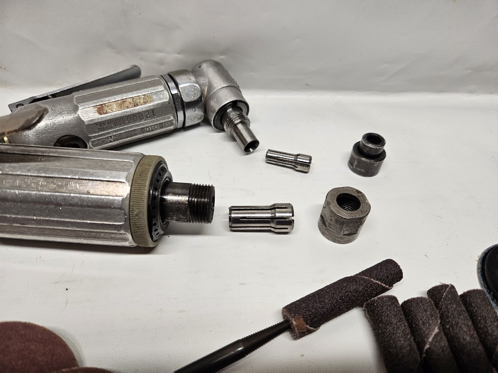 Dotco Die Grinders Lot Of 2 Dotco. 12,000 and 25,000 RPM, Collets 1/4.